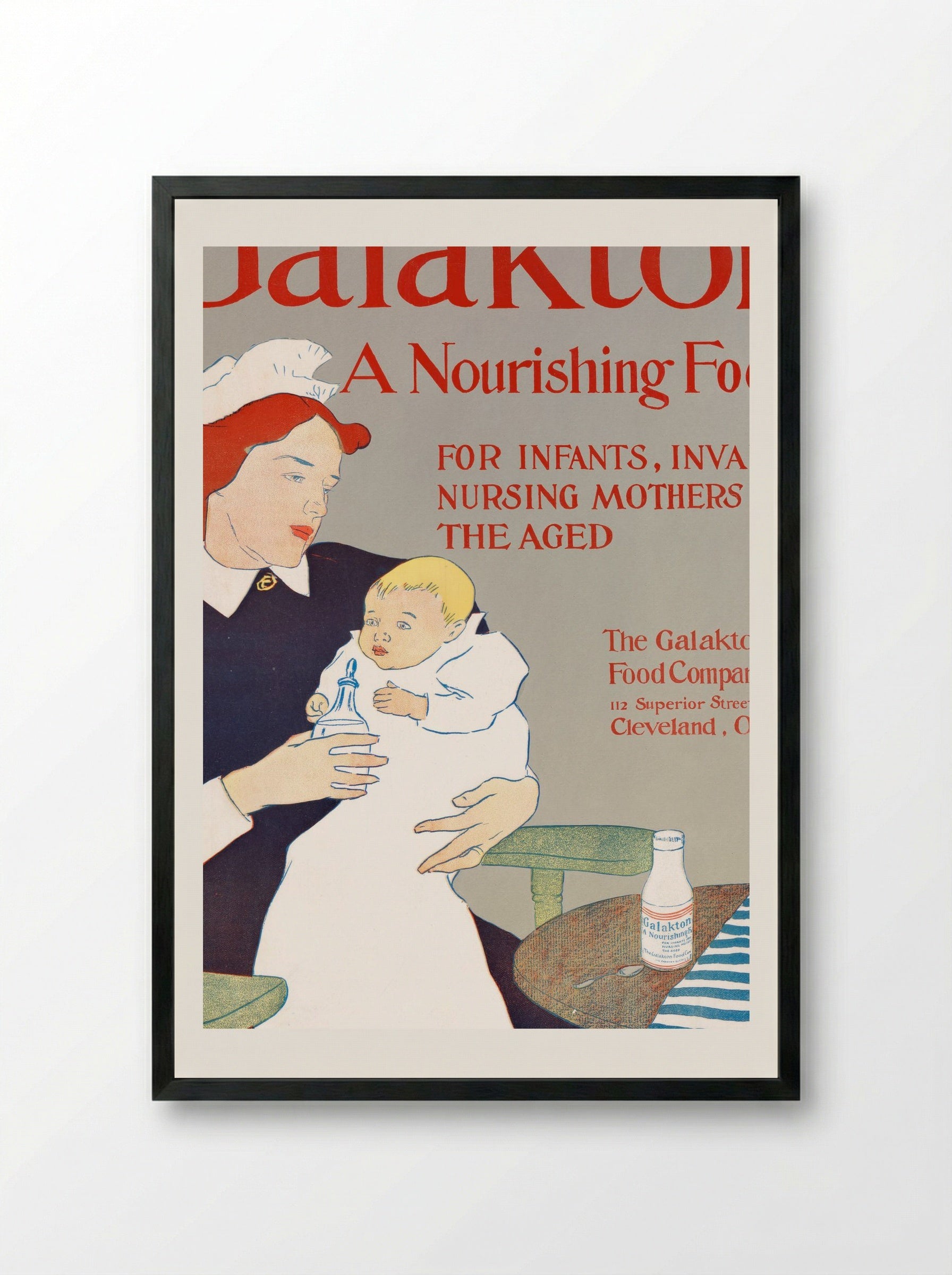 Galakton: A Nourishing Food - Edward Penfield - Framed Print Black