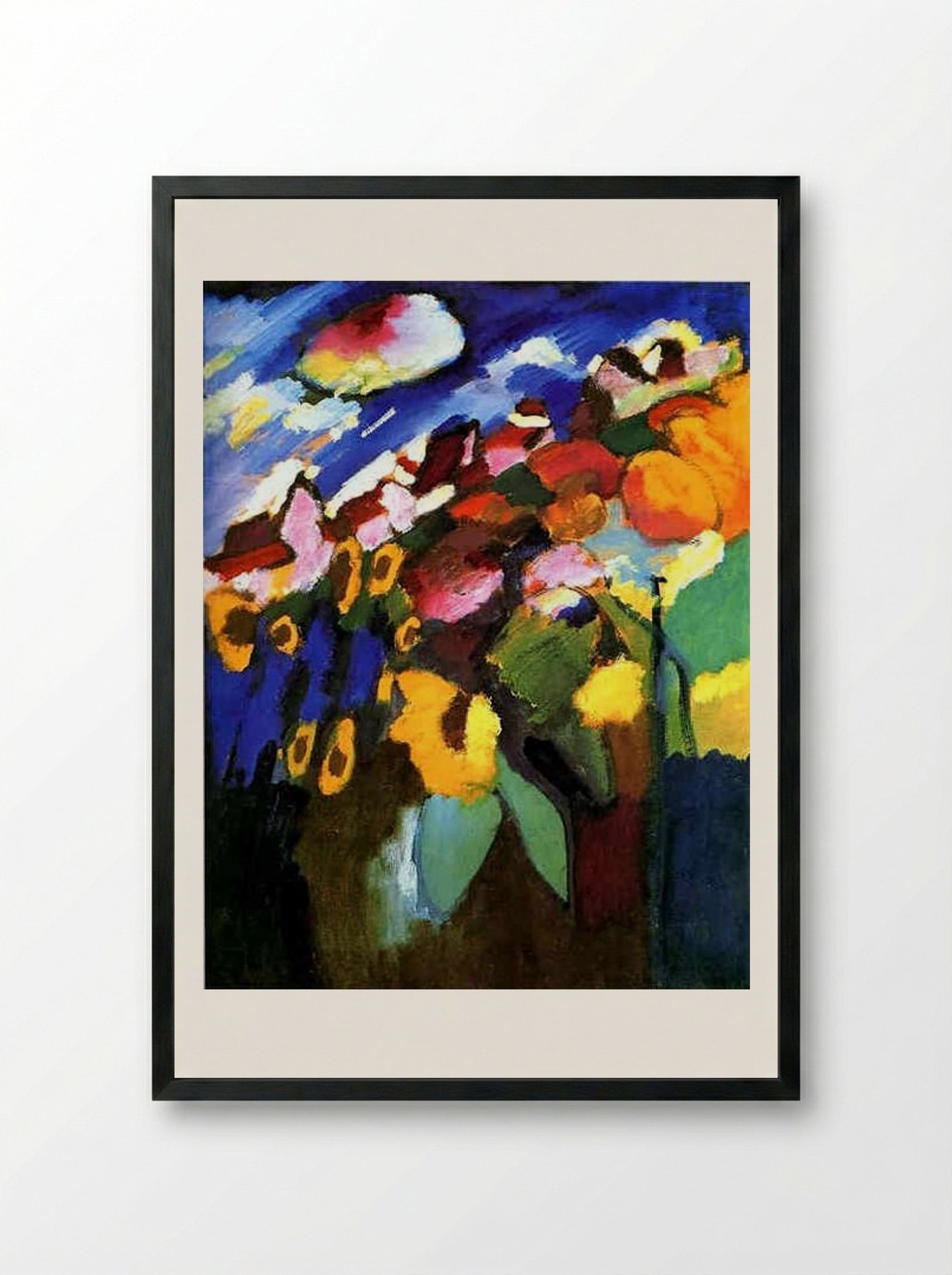 Murnau Garden - Wassily Kandinsky - Framed Print Black