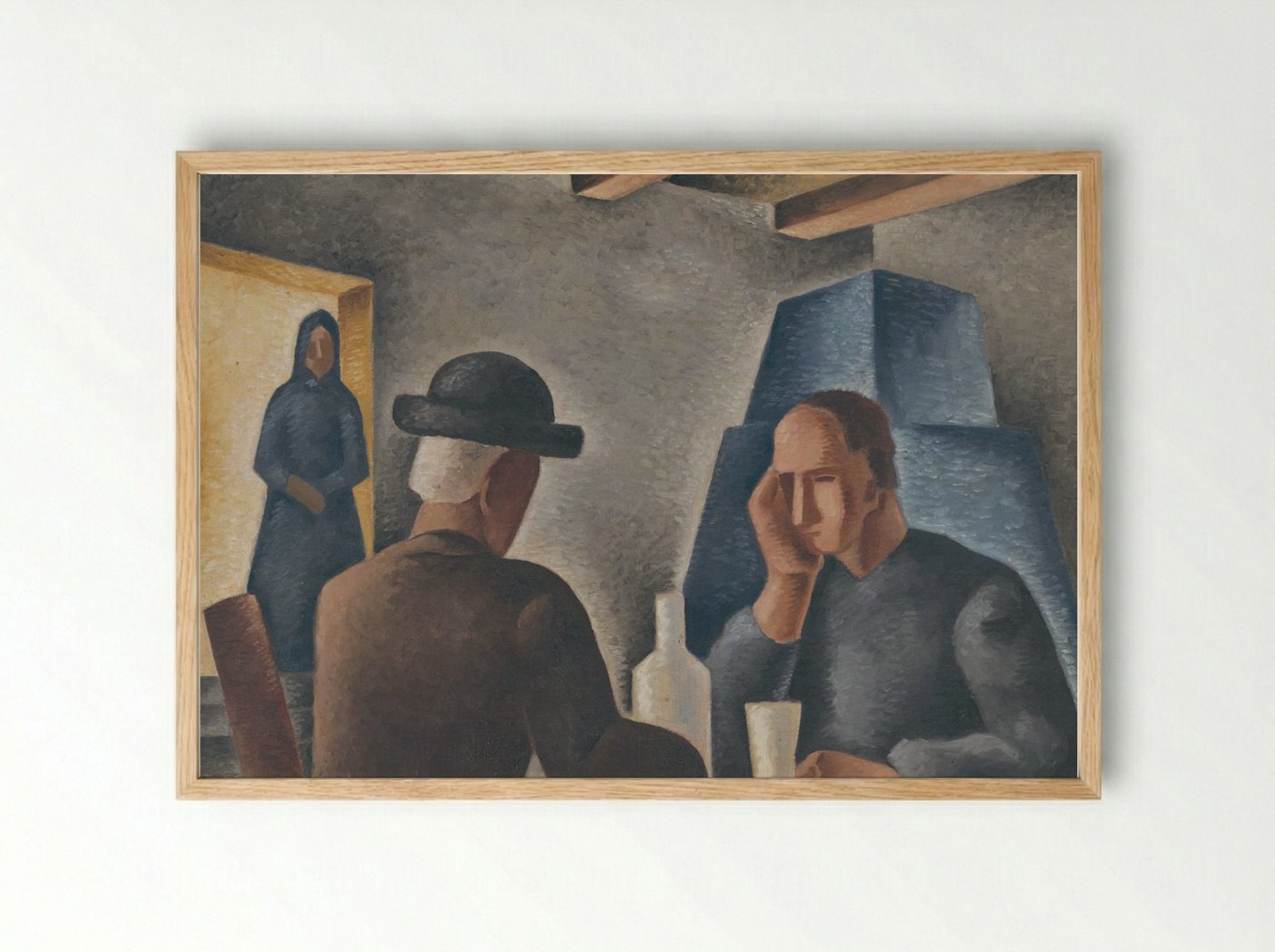 In an Inn - Mikuláš Galanda - Framed Print Wood