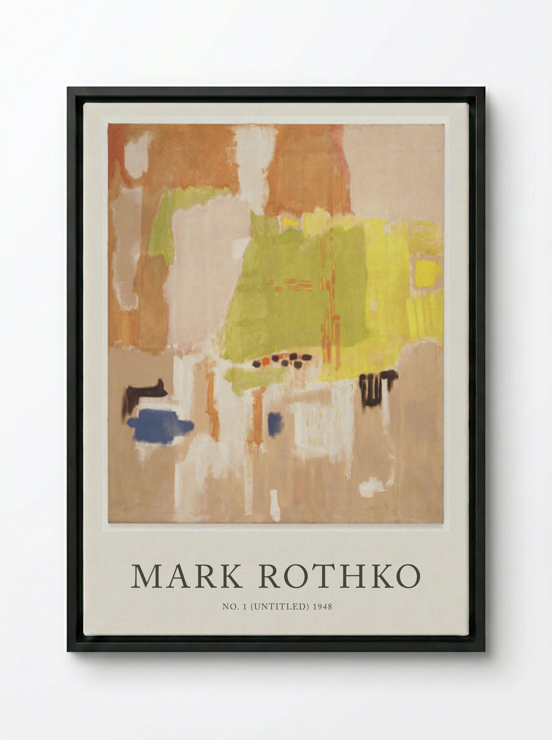 No. 1 (Untitled) - Mark Rothko - Framed Canvas Black