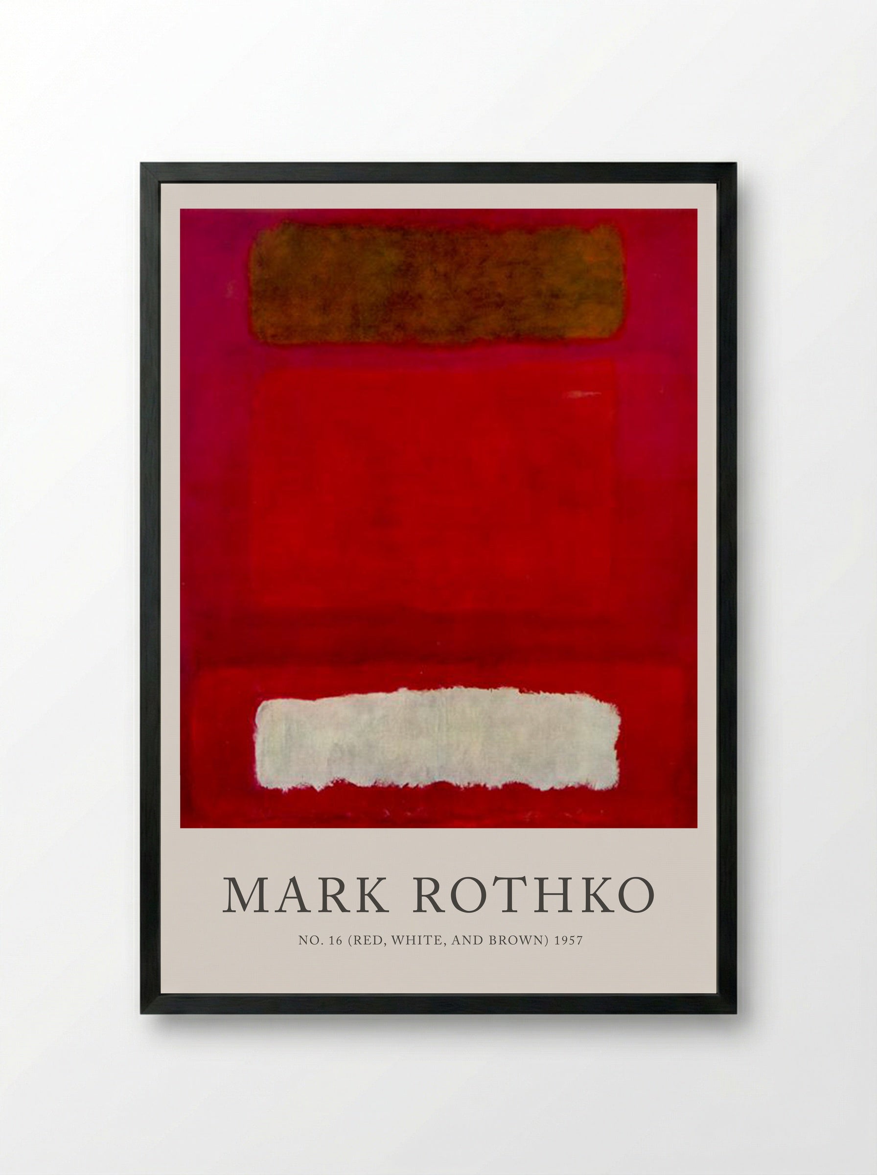 No. 16 (Red, White, and Brown) - Mark Rothko - Framed Print Black