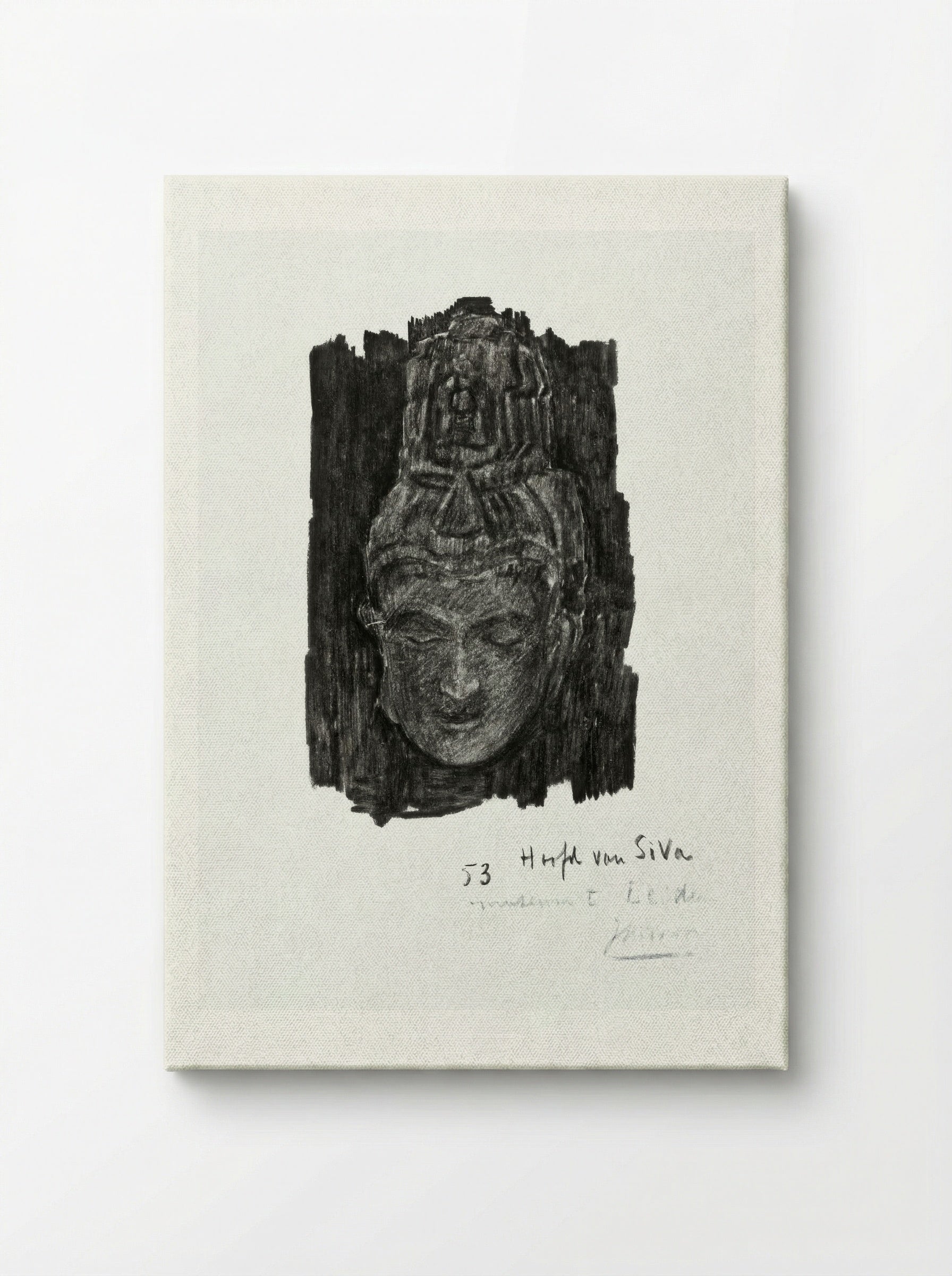 Study of Head of Shiva in the Museum of Ethnology in Leiden - Jan Toorop - Canvas