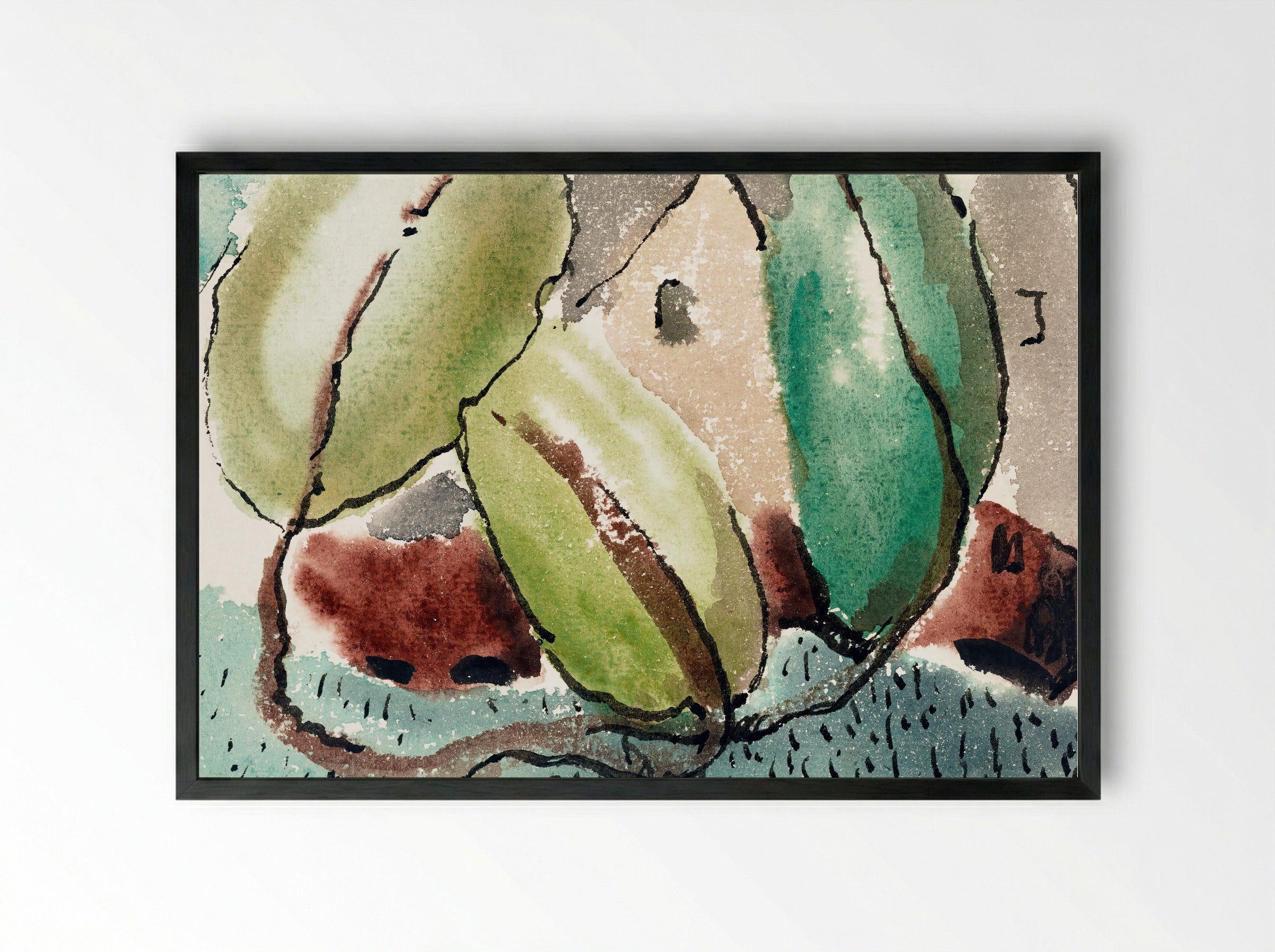 Dove's House with Trees - Arthur Dove - Framed Print Black