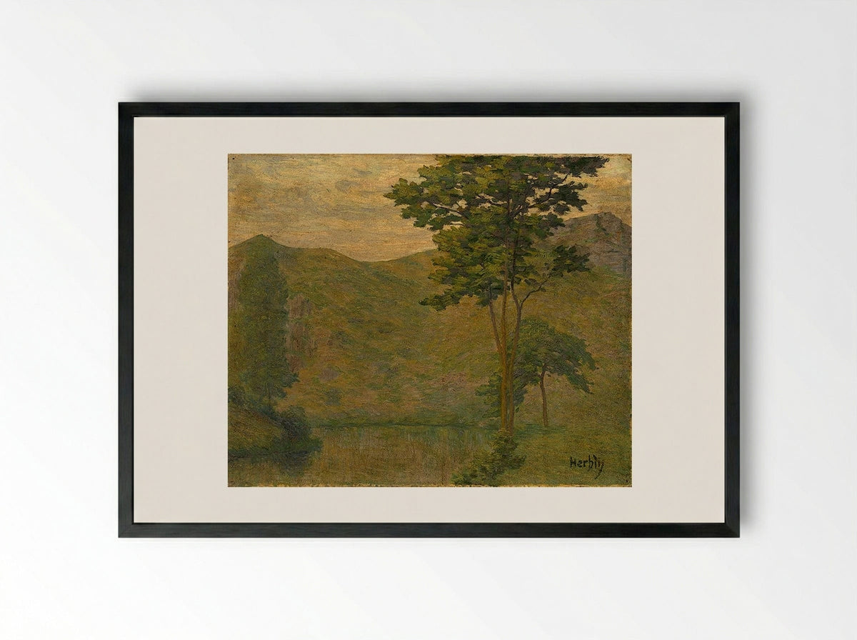 Green Landscape - Auguste Herbin - Framed Print Black