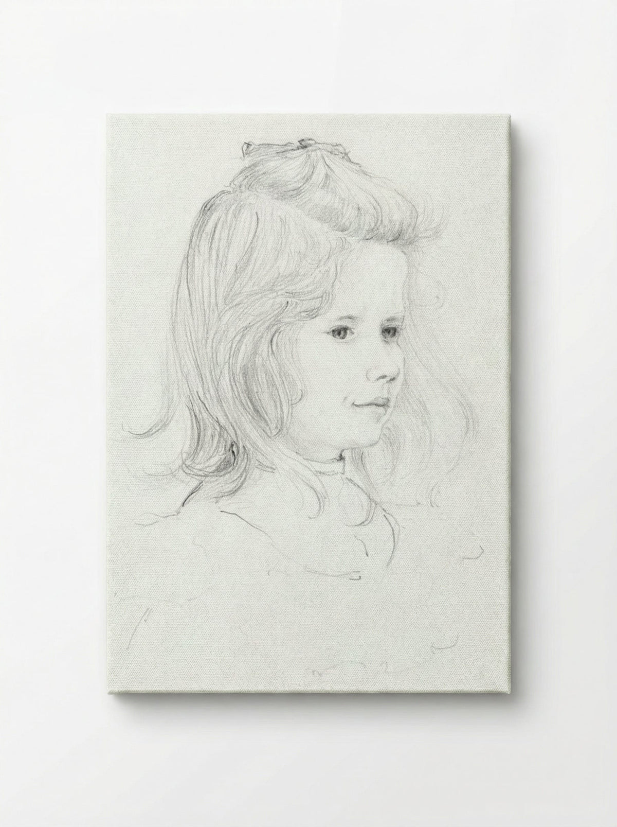 Portrait of a Girl (Sketch) - Julie de Graag - Canvas