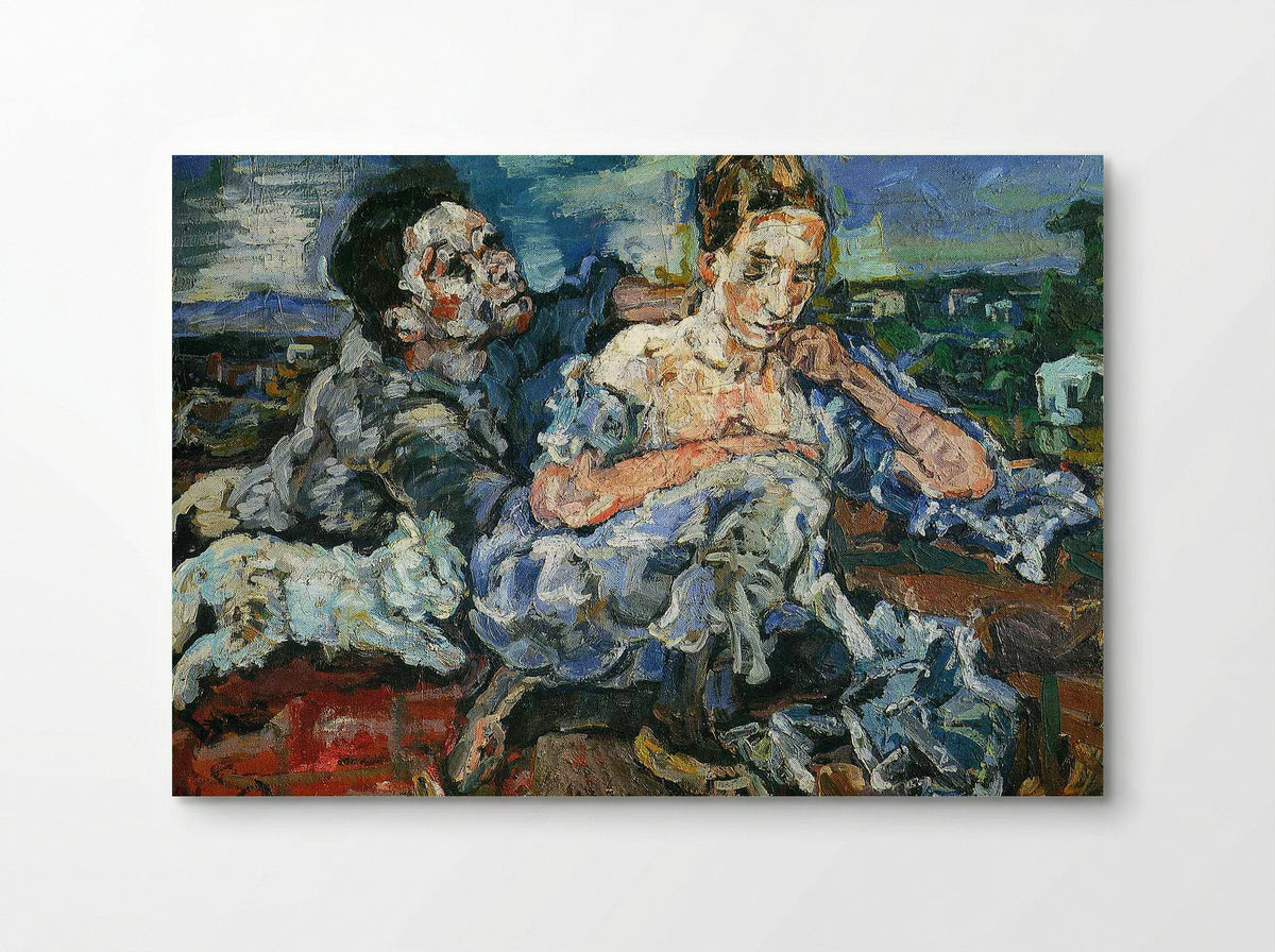 Lovers with Cat - Oskar Kokoschka - Poster