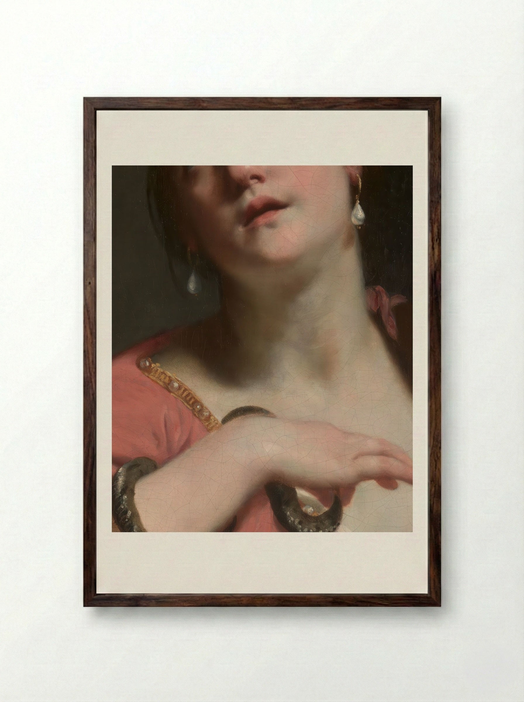 The Death of Cleopatra - Guido Cagnacci - Framed Print Dark Wood