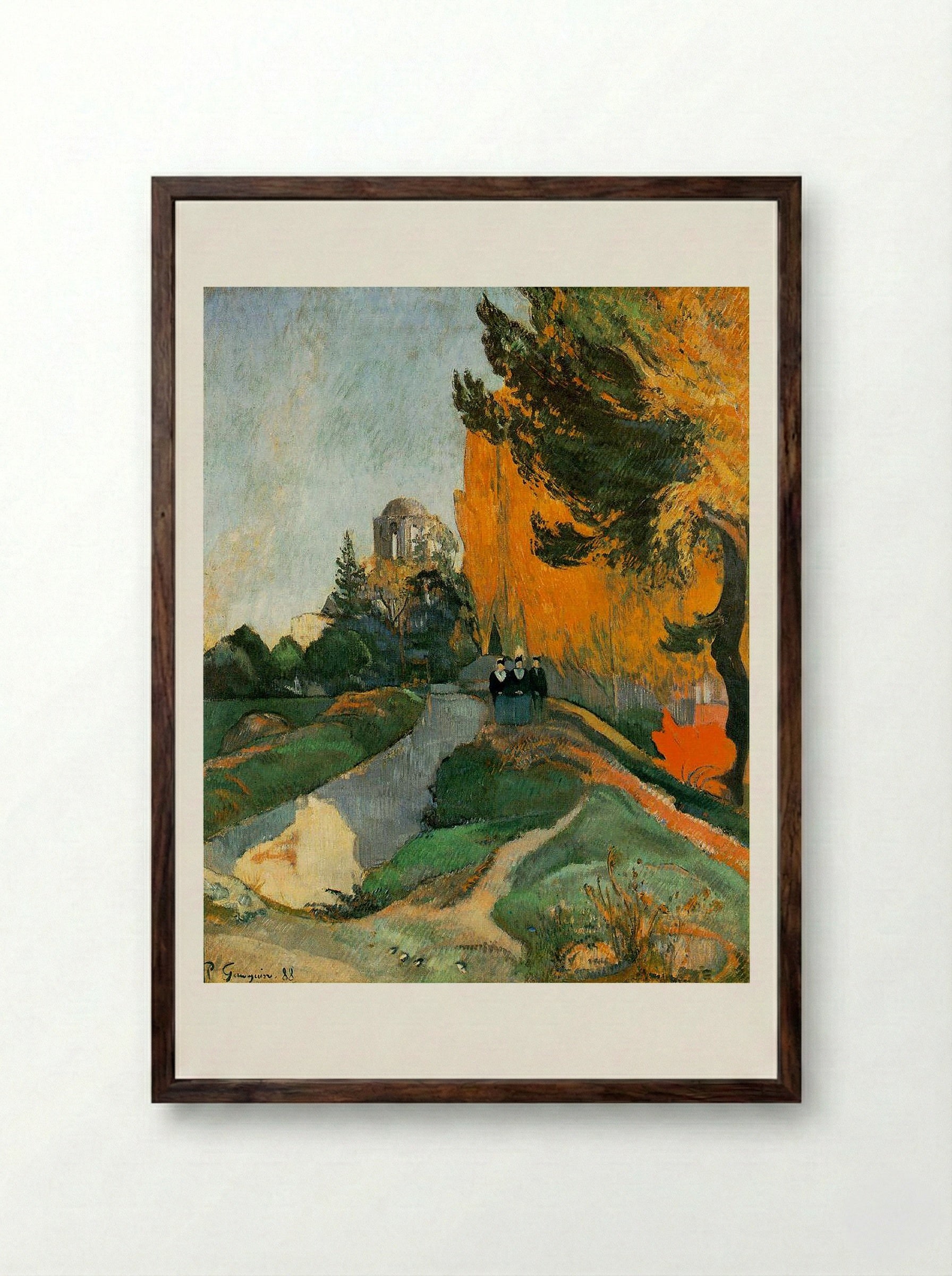 Les Alyscamps - Paul Gauguin - Framed Print Dark Wood