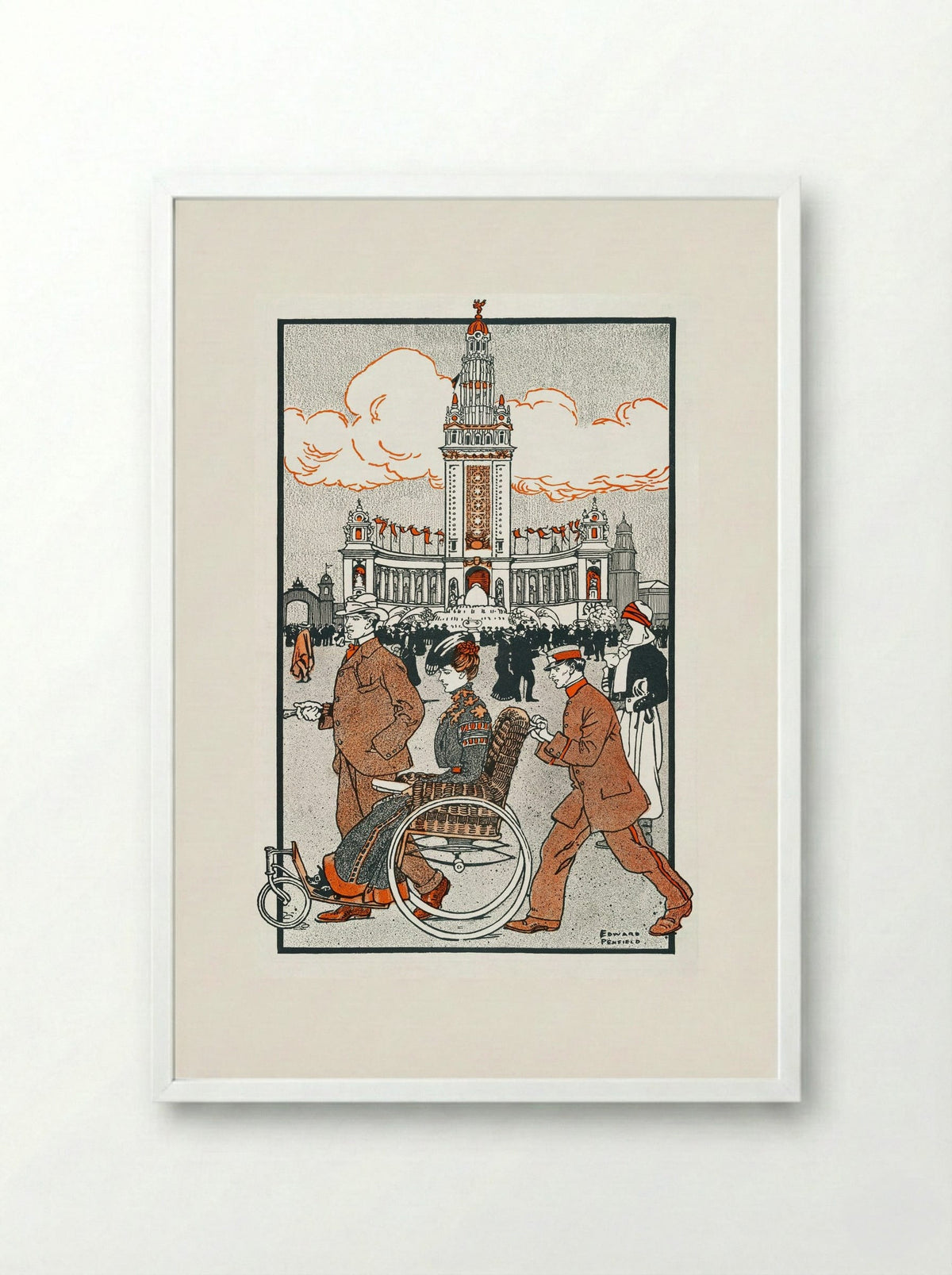 Pan-American Exposition, 1901 - Edward Penfield - Framed Print White