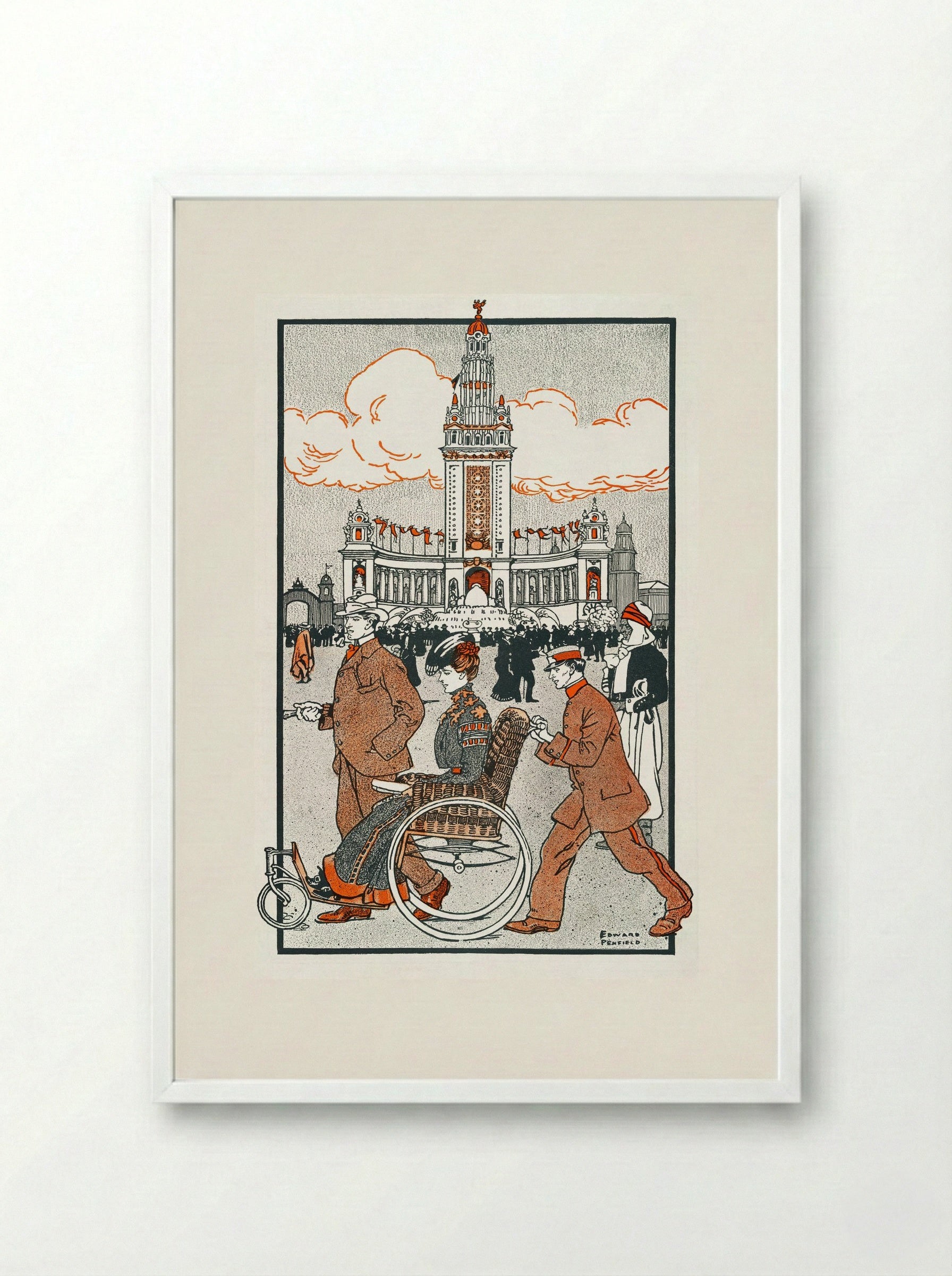 Pan-American Exposition, 1901 - Edward Penfield - Framed Print White
