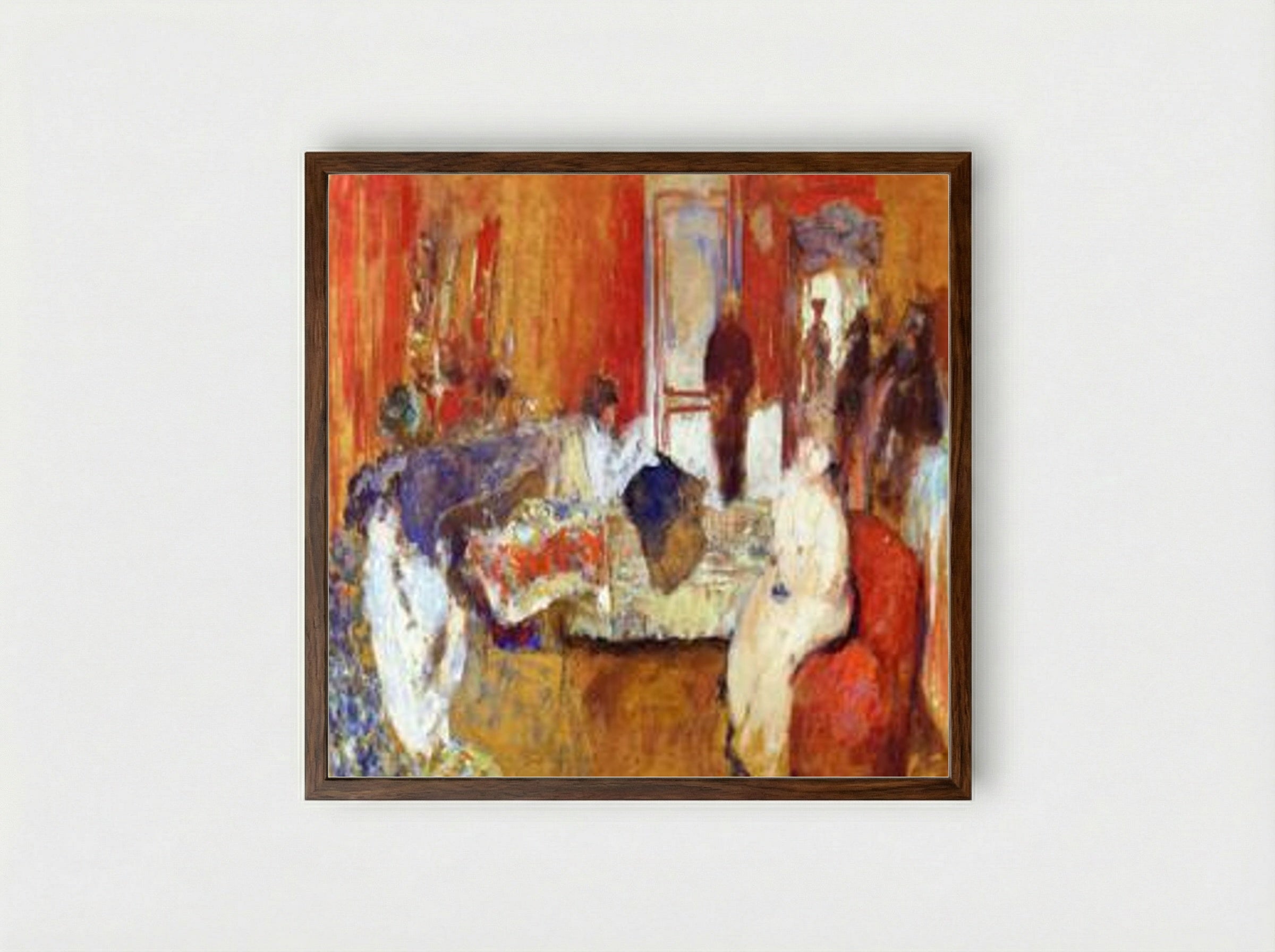 In the Red Room - Édouard Vuillard - Framed Print Dark Wood