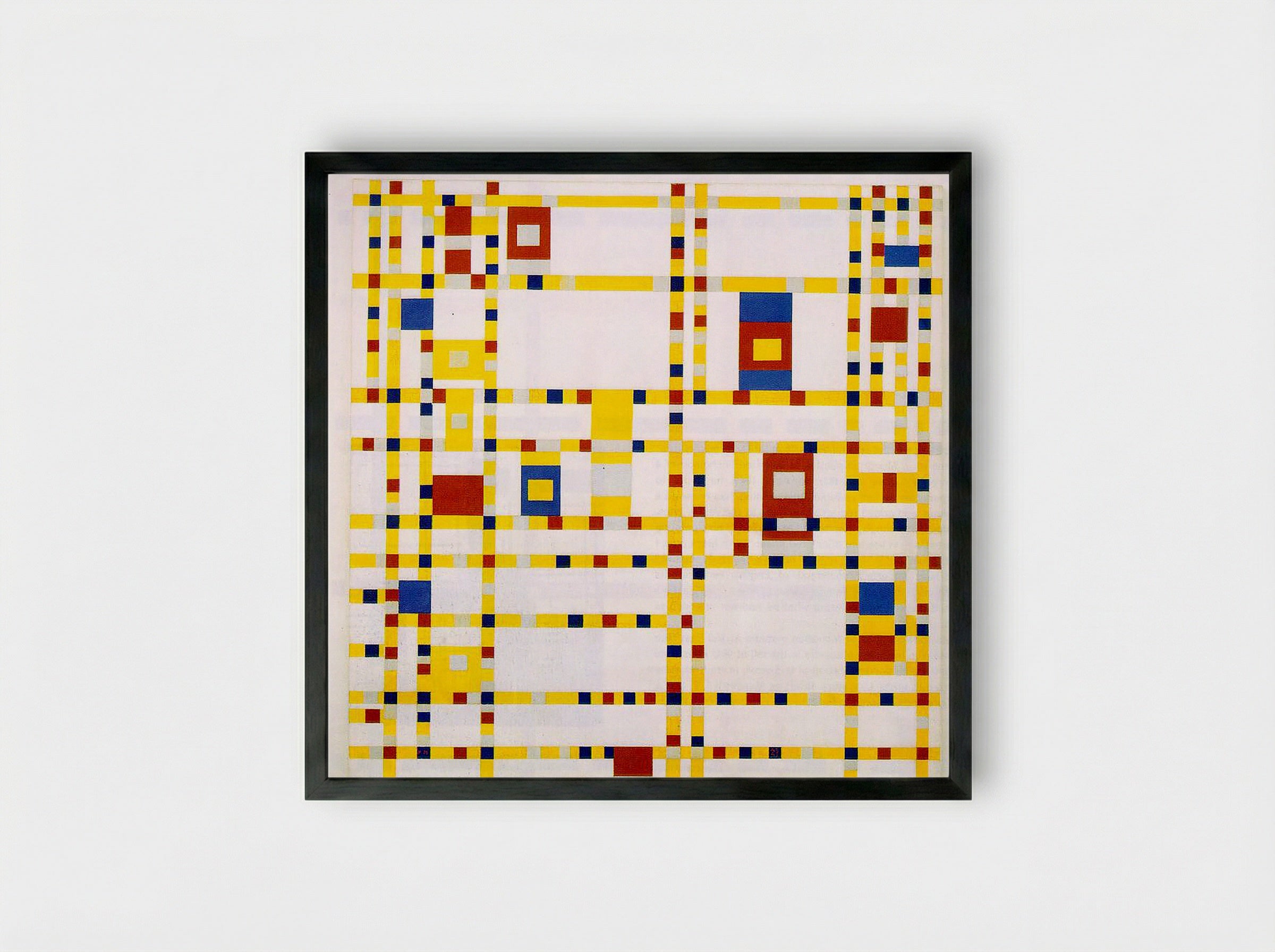 Broadway Boogie Woogie - Piet Mondrian - Framed Print Black