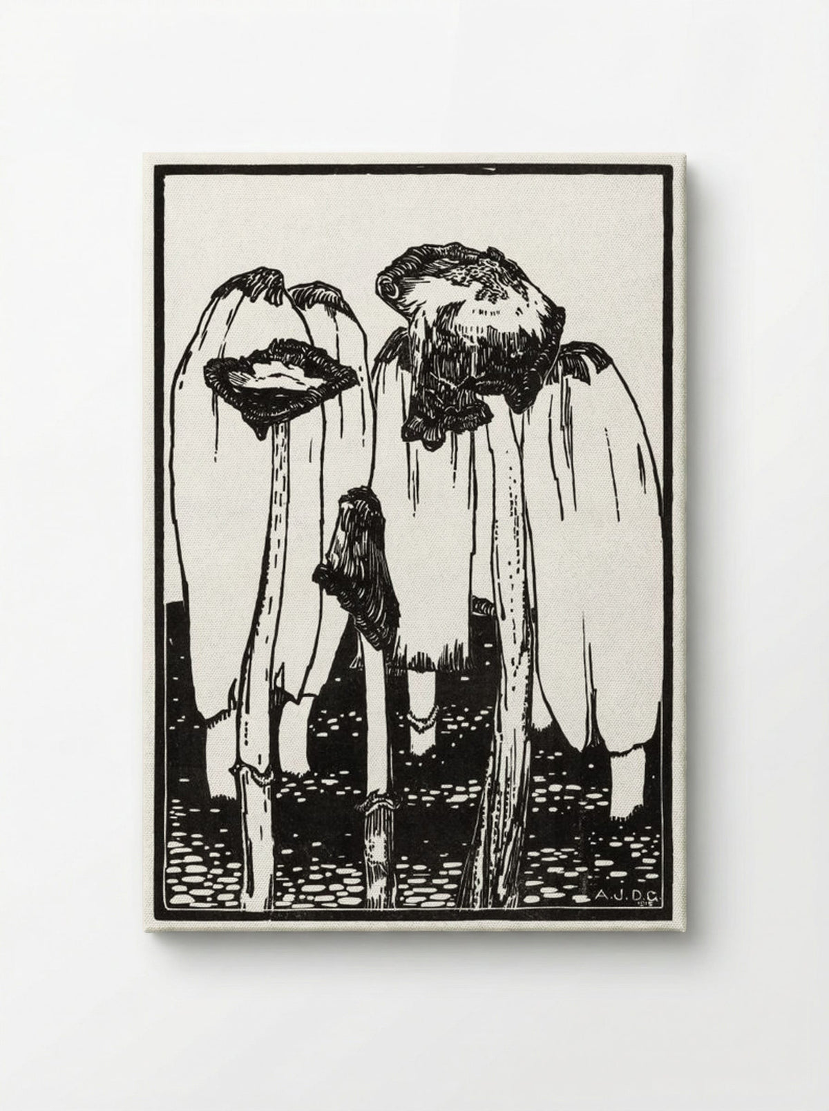 Ink Mushrooms - Julie de Graag - Canvas