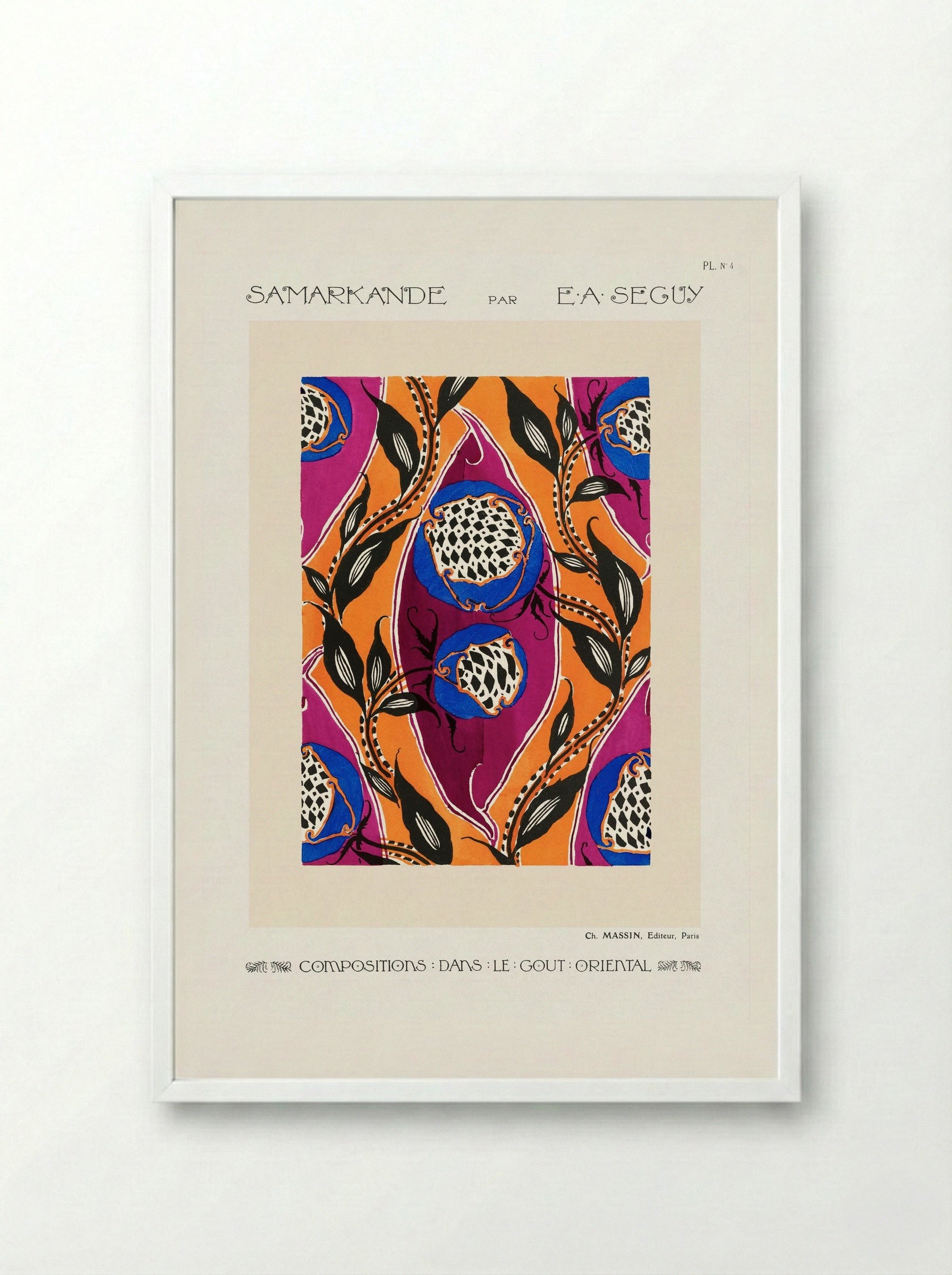 Samarkande, Planche No. 4 - Émile-Allain Séguy - Framed Print White