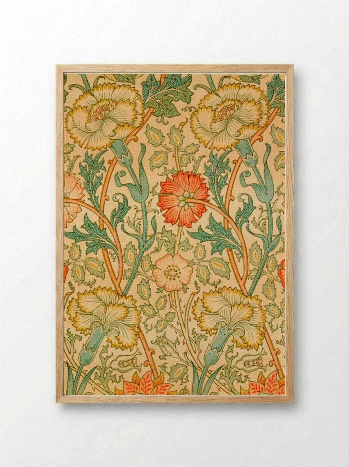 Pink and Rose - William Morris - Framed Print Wood