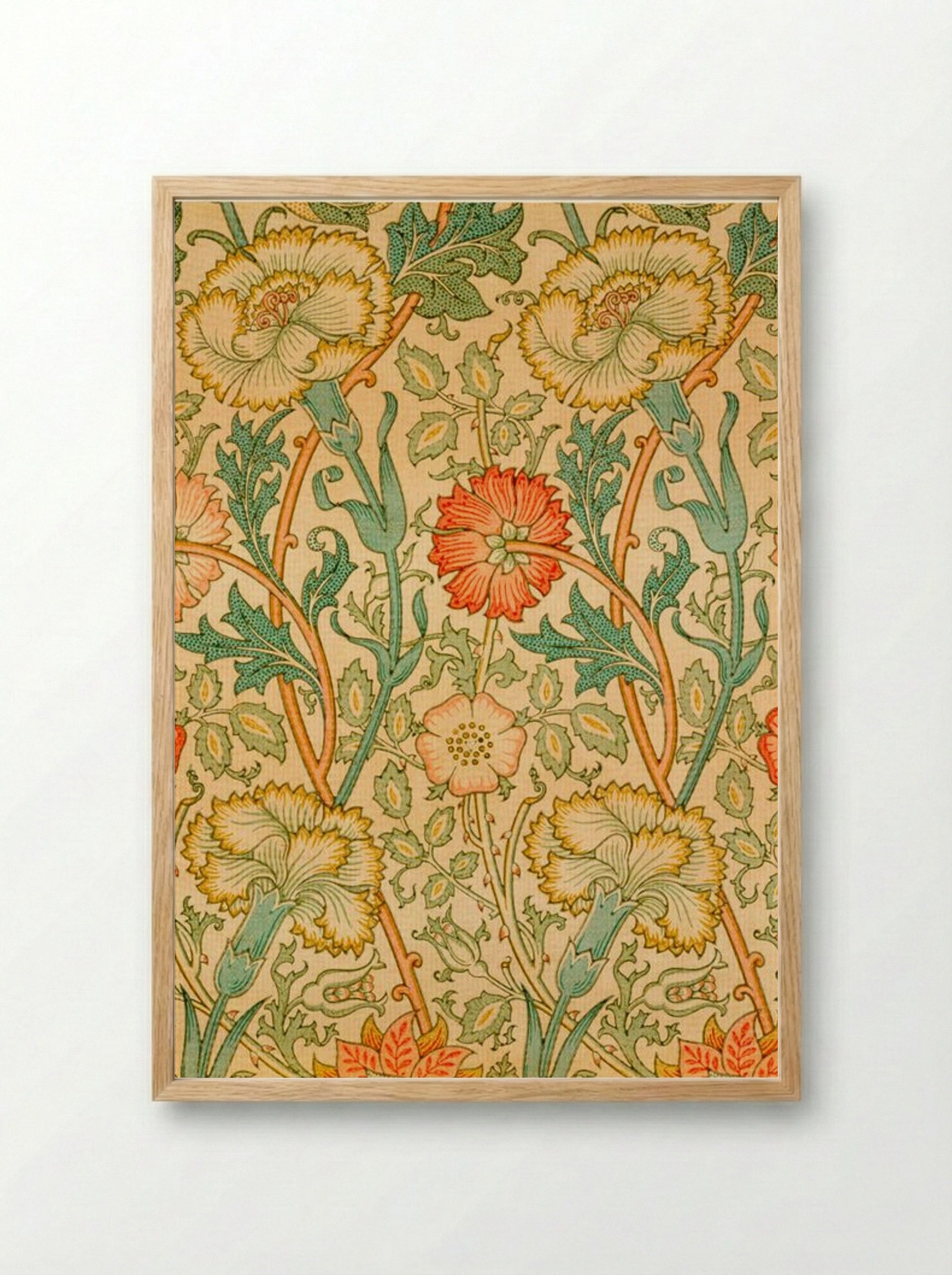 Pink and Rose - William Morris - Framed Print Wood