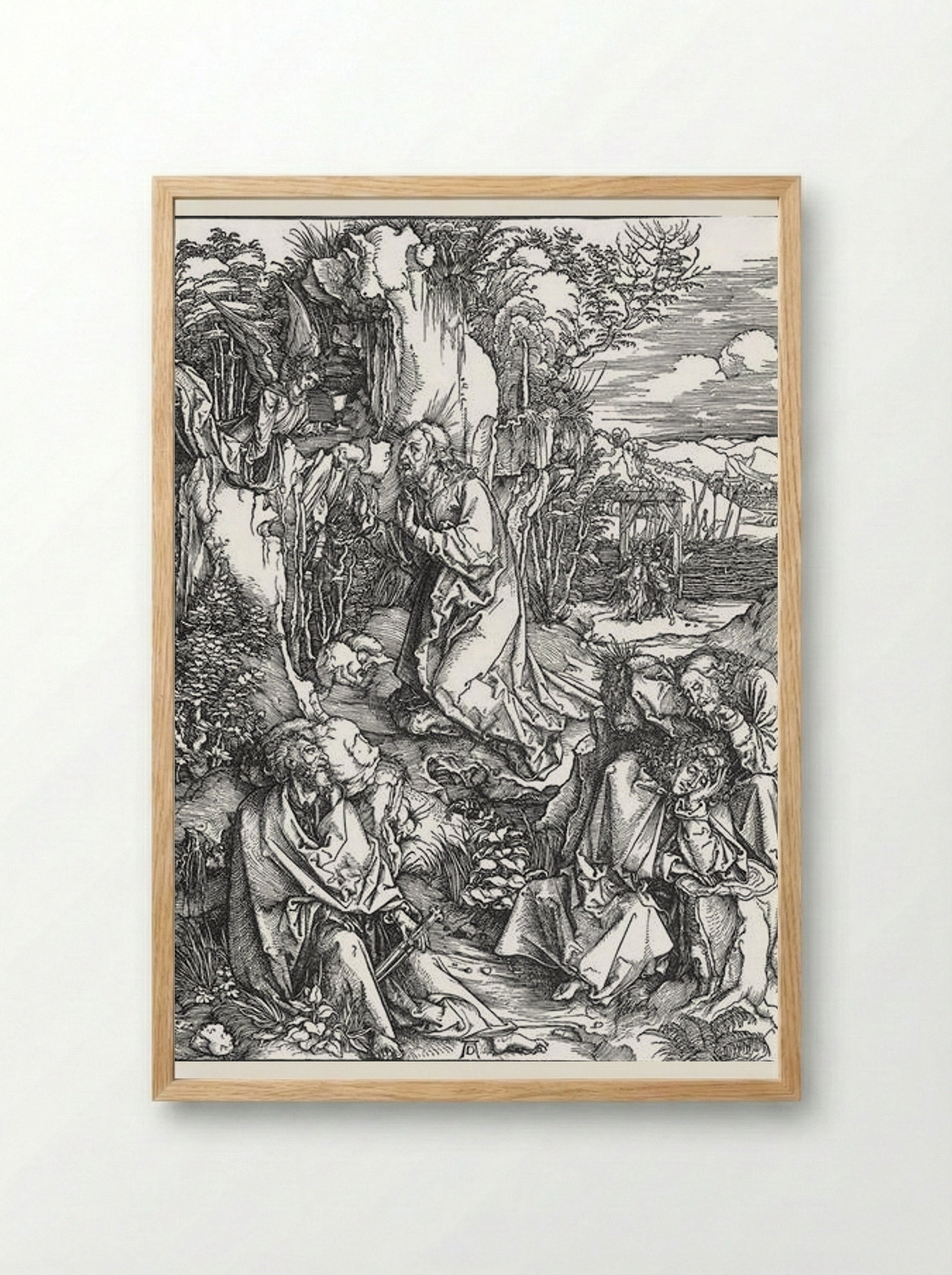 Christ on the Mount of Olives - Albrecht Dürer - Framed Print Wood