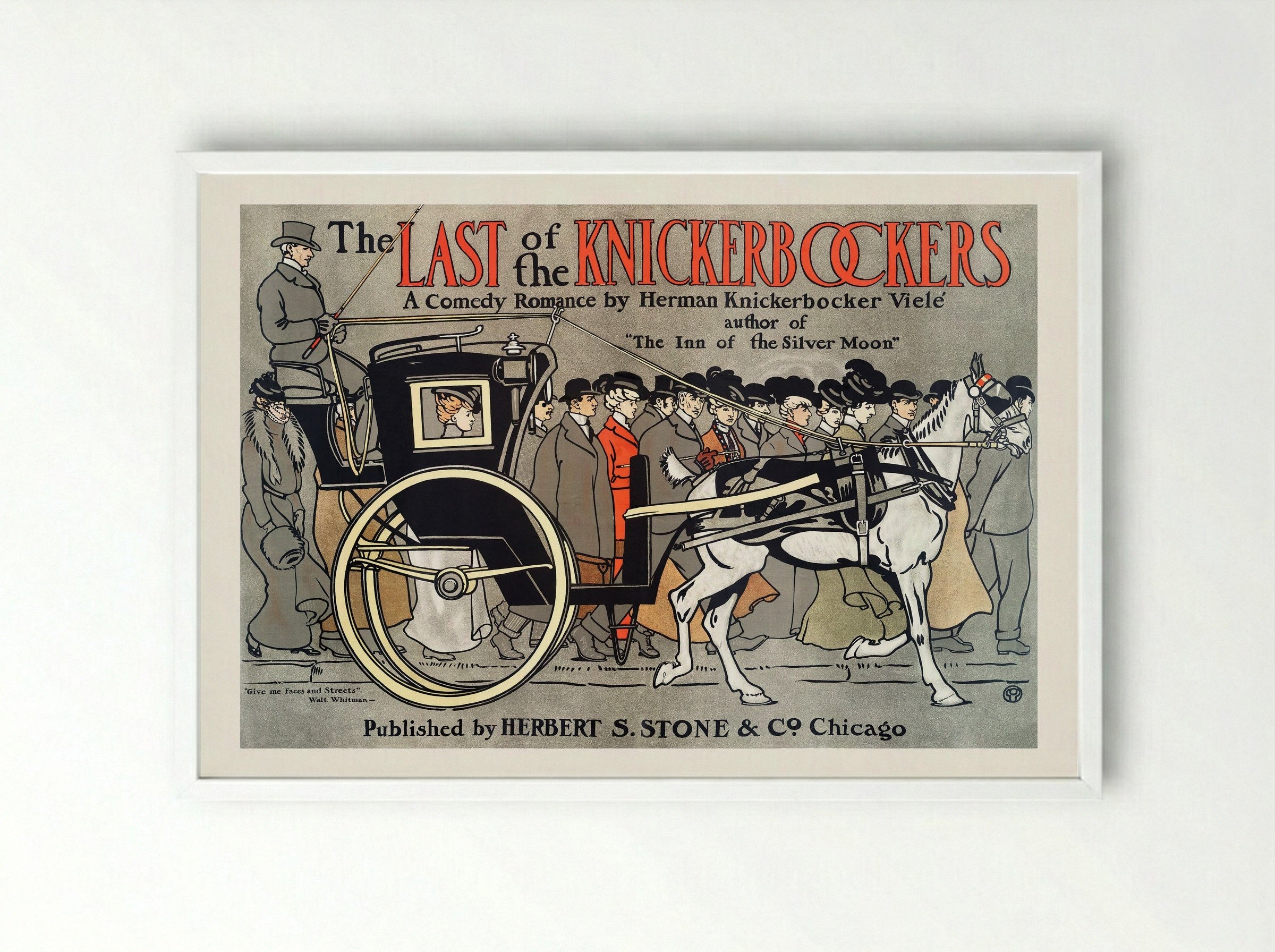 The Last of the Knickerbockers - Edward Penfield - Framed Print White
