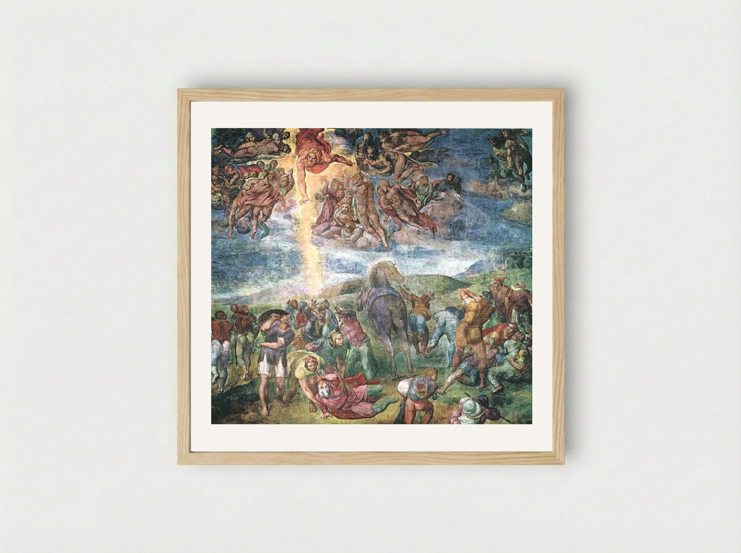 The Conversion of Saul - Michelangelo - Framed Print Wood