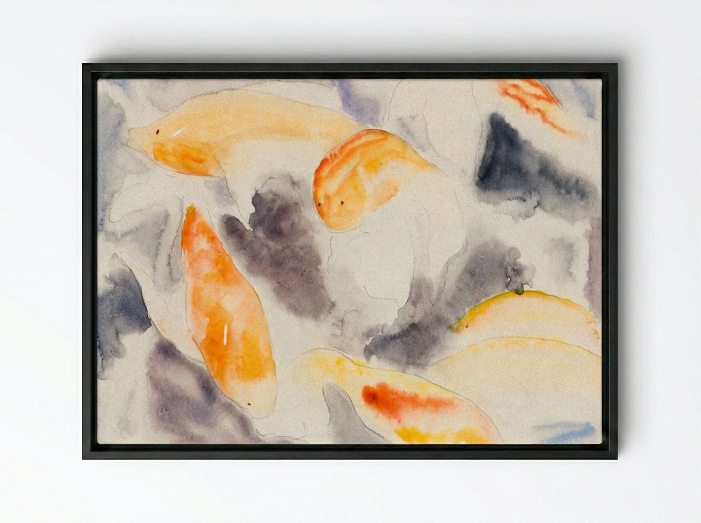 Fish Series, No. 4 - Charles Demuth - Framed Canvas Black