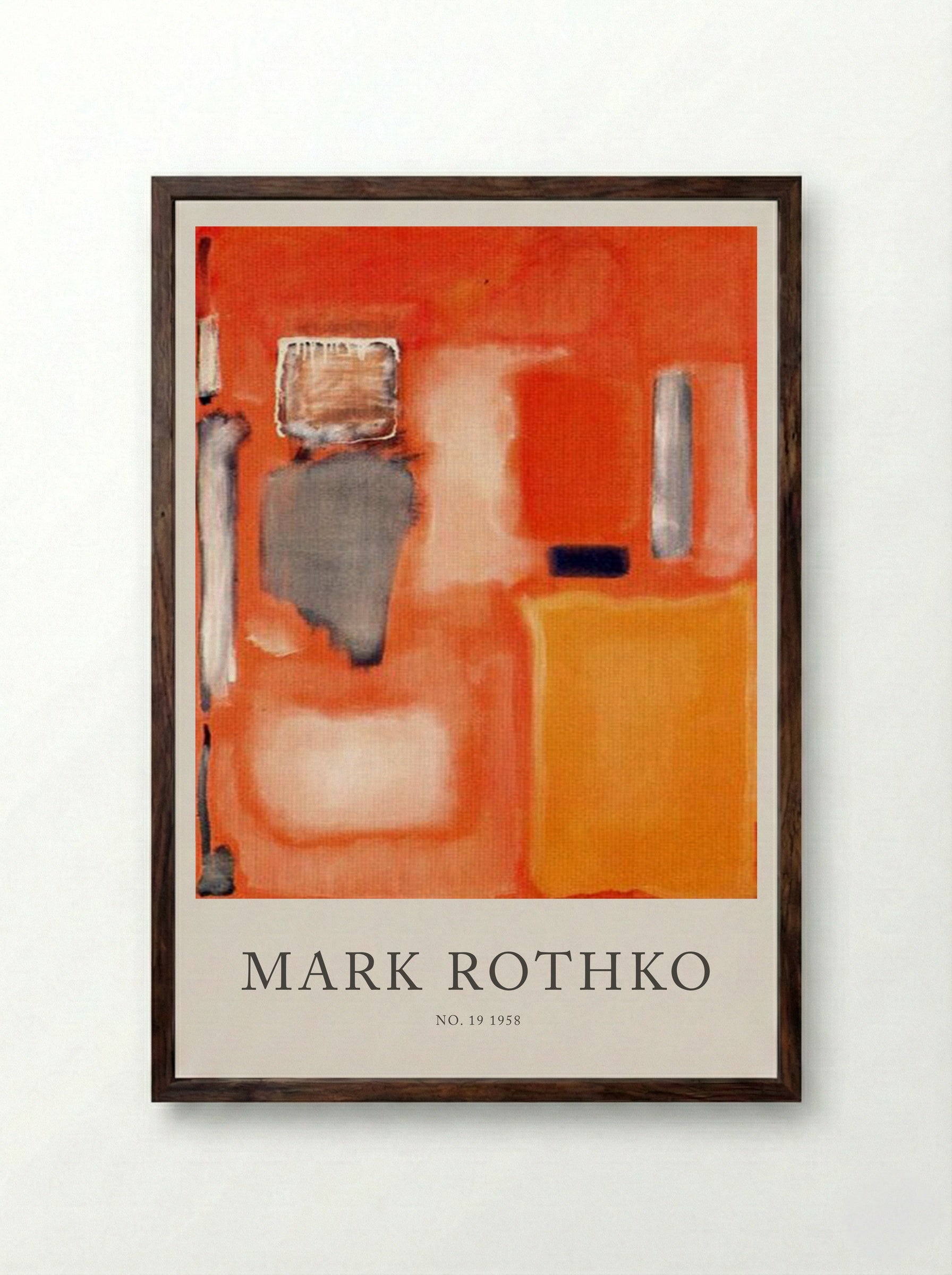 No. 19 - Mark Rothko - Framed Print Dark Wood