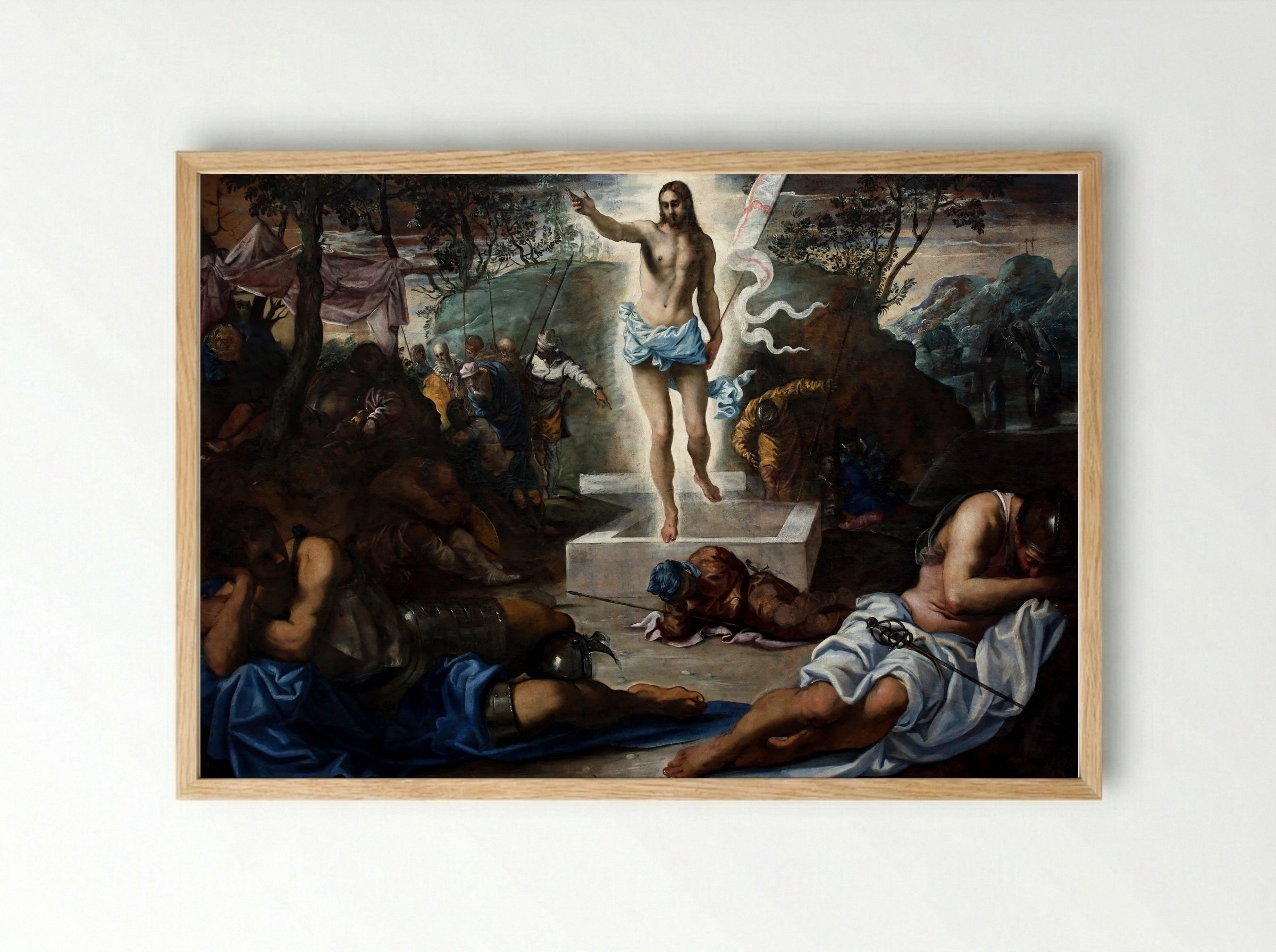 La Resurrezione (The Resurrection) - Tintoretto - Framed Print Wood