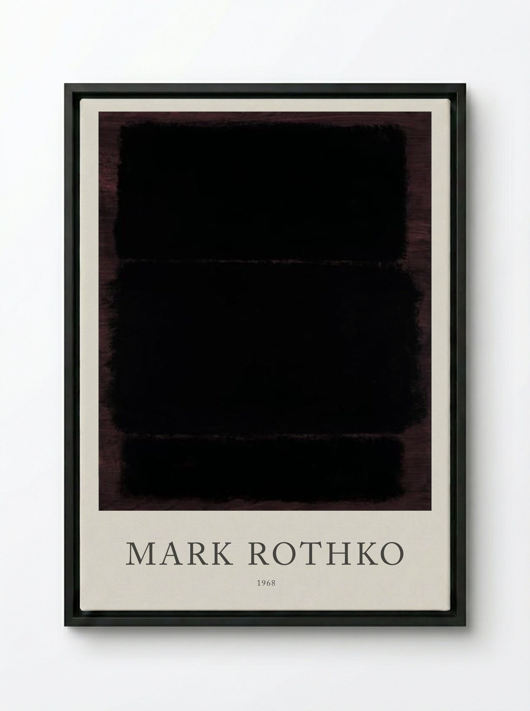 Untitled (Three Black Rectangles) - Mark Rothko - Framed Canvas Black