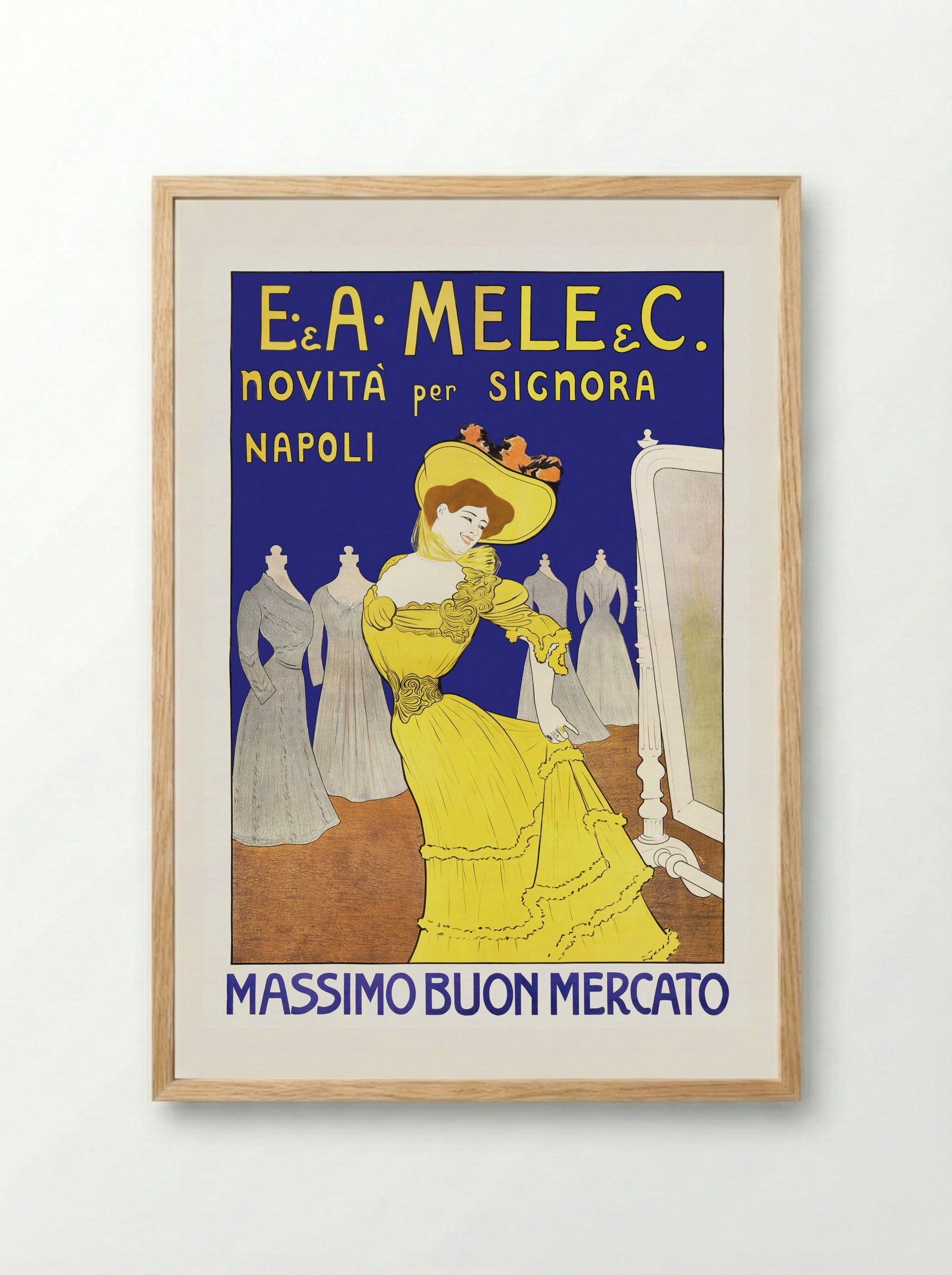 E. & A. Mele & C. - Novita per Signora - Leonetto Cappiello - Framed Print Wood