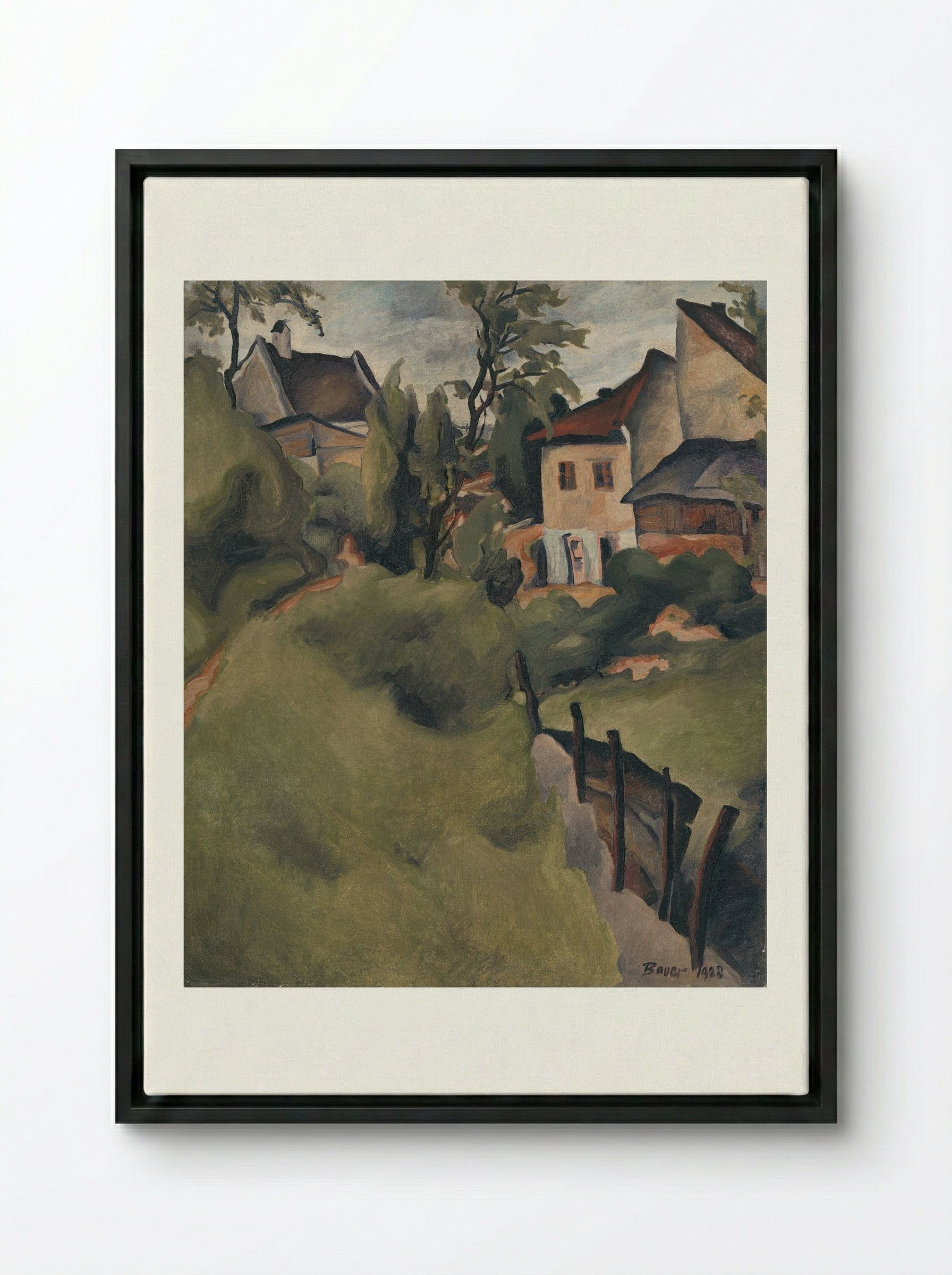 Corner of Košice - Konstantin Bauer - Framed Canvas Black