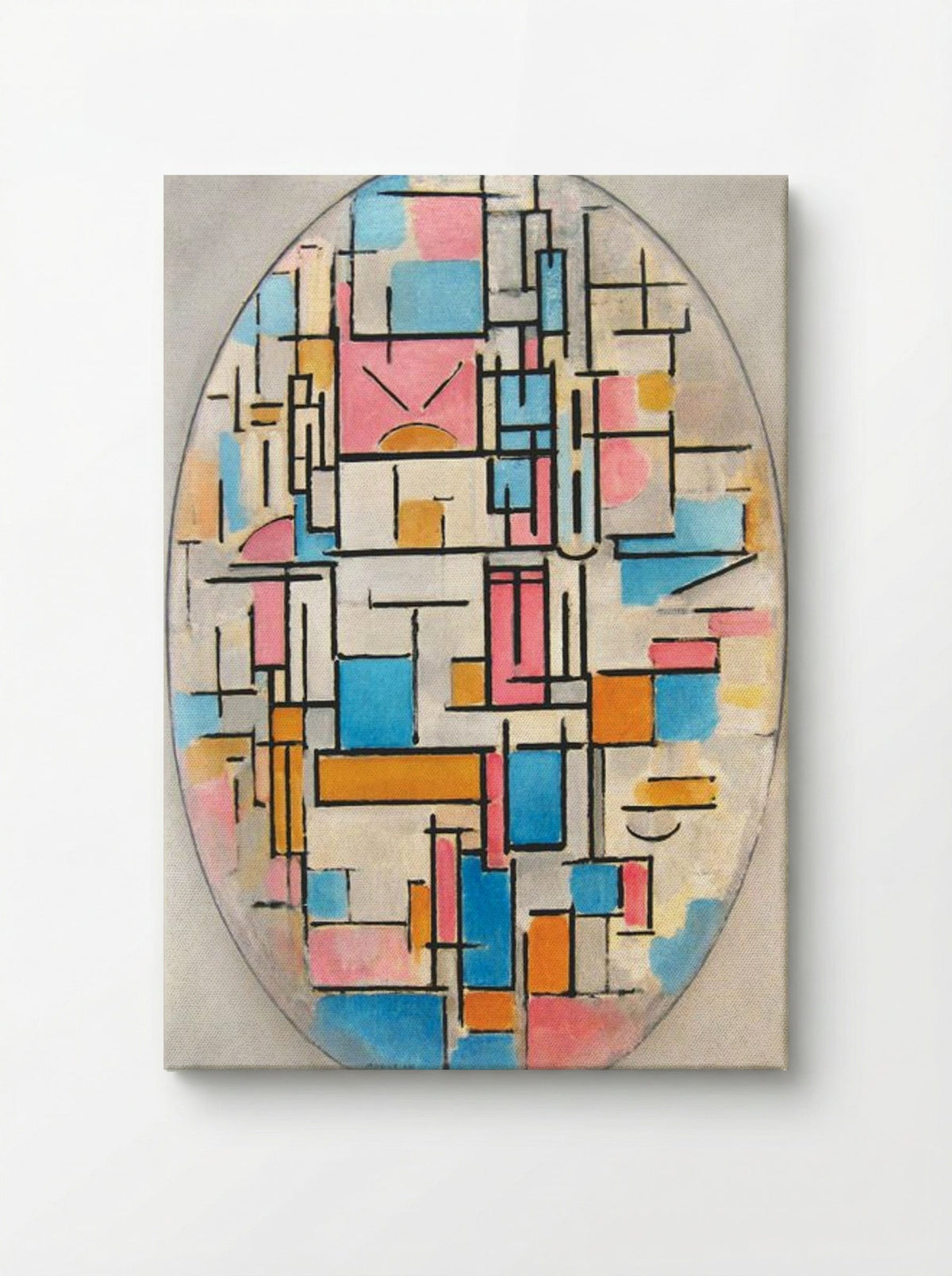 Composition in Oval with Colour Planes 1 - Piet Mondrian - Canvas