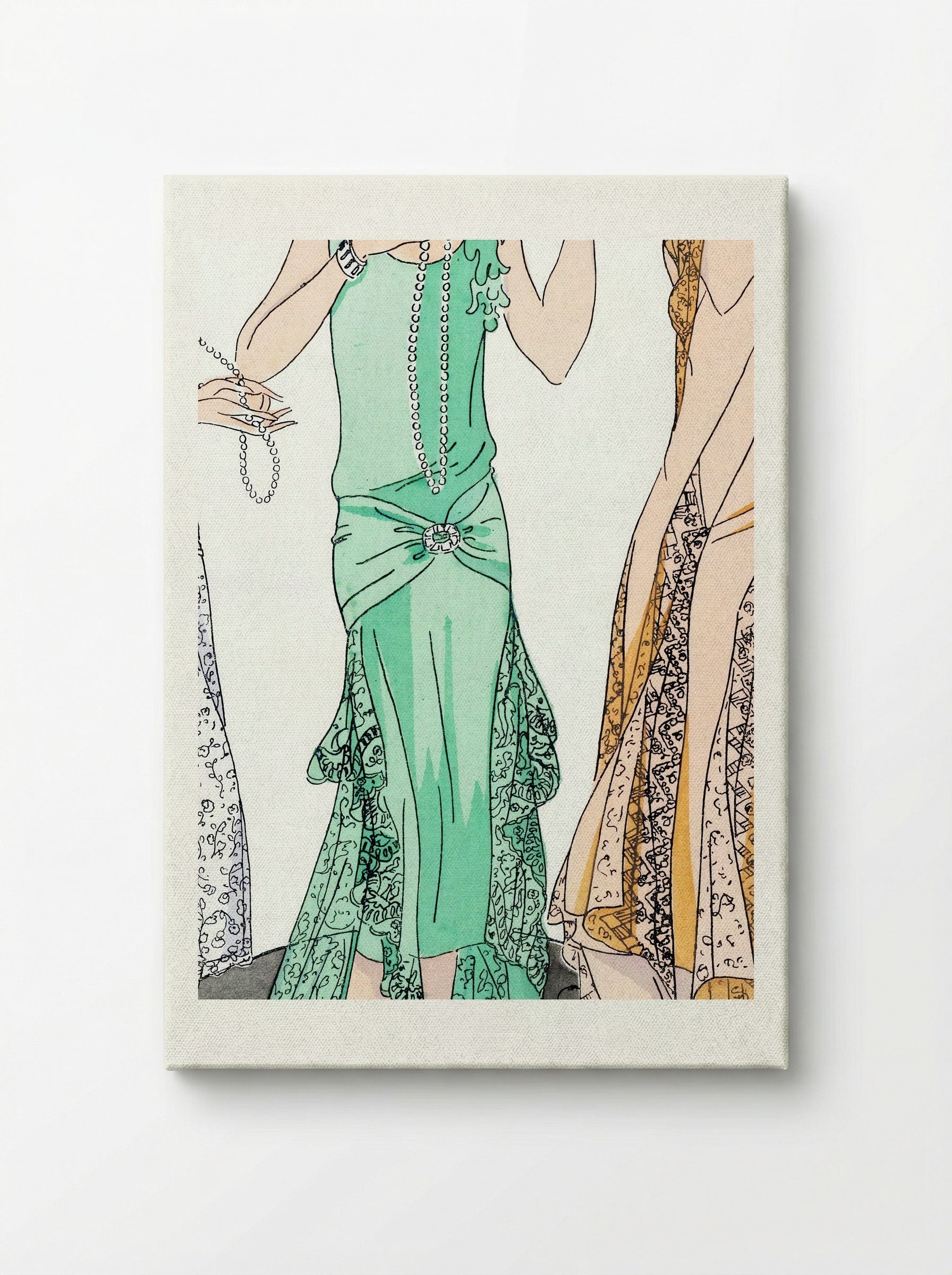 Three Evening Dresses with Lace - V. Racine - Canvas