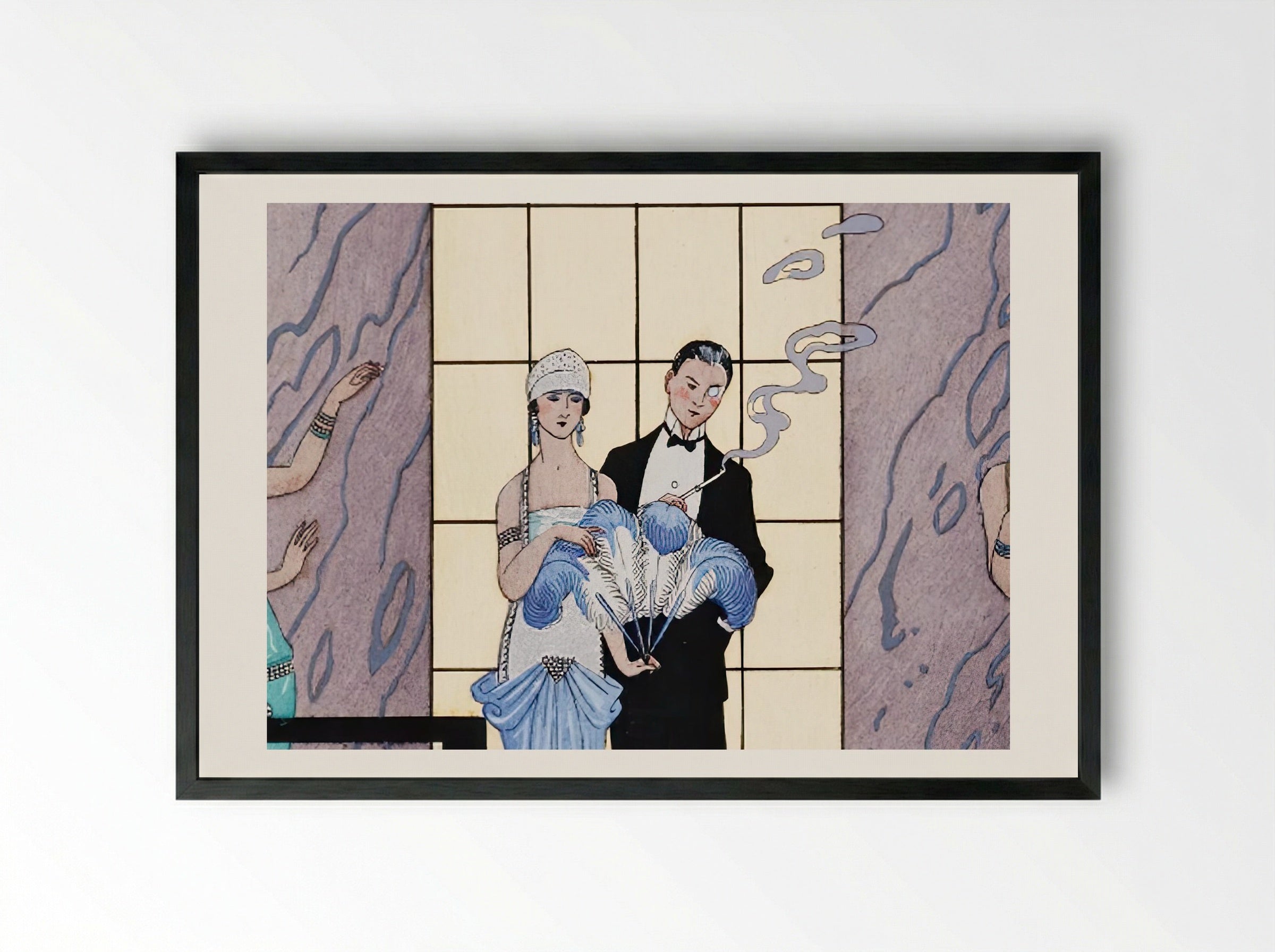 Au Revoir - George Barbier - Framed Print Black