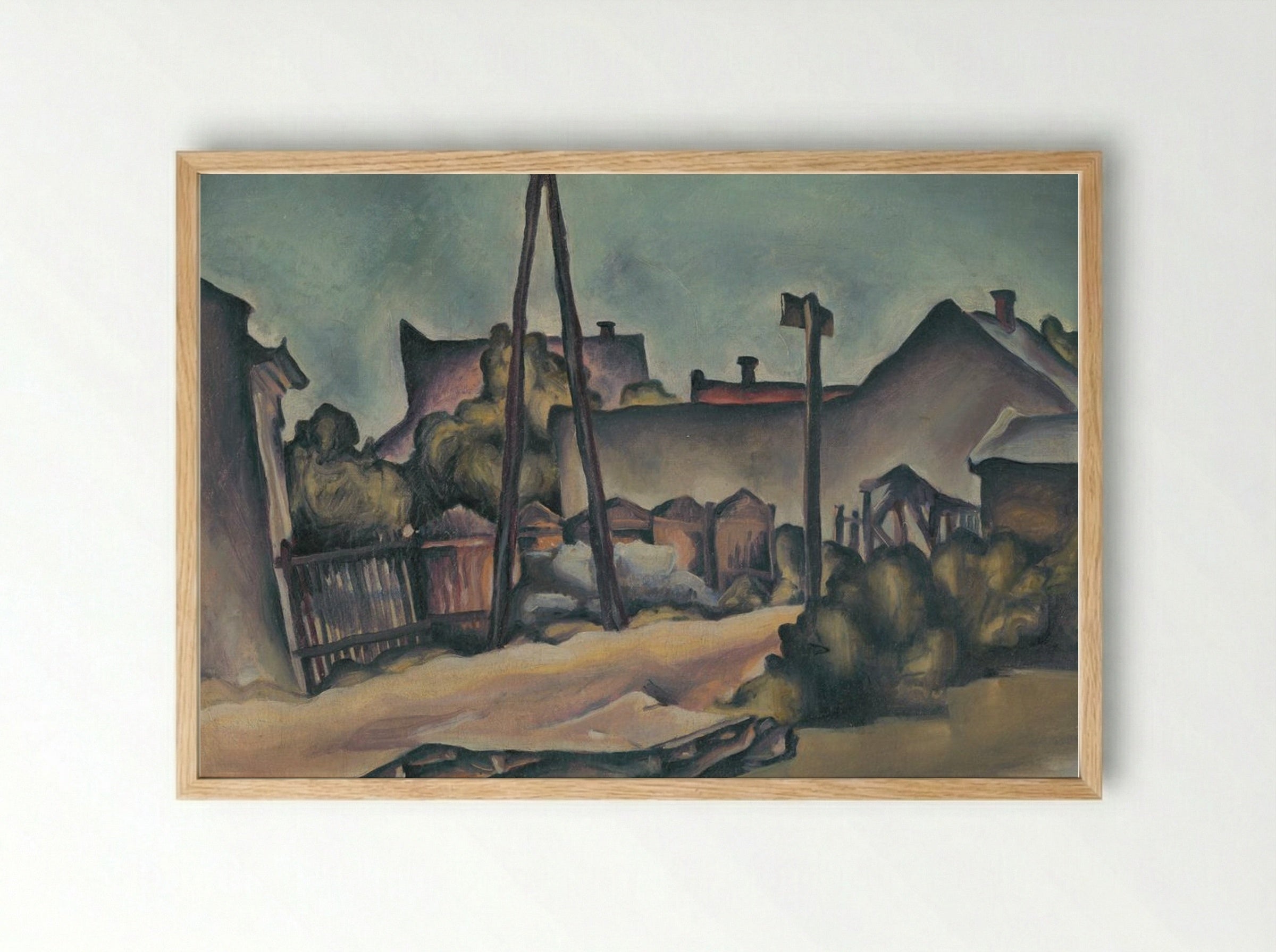 On the Outskirts of Kostroma - Konstantin Bauer - Framed Print Wood