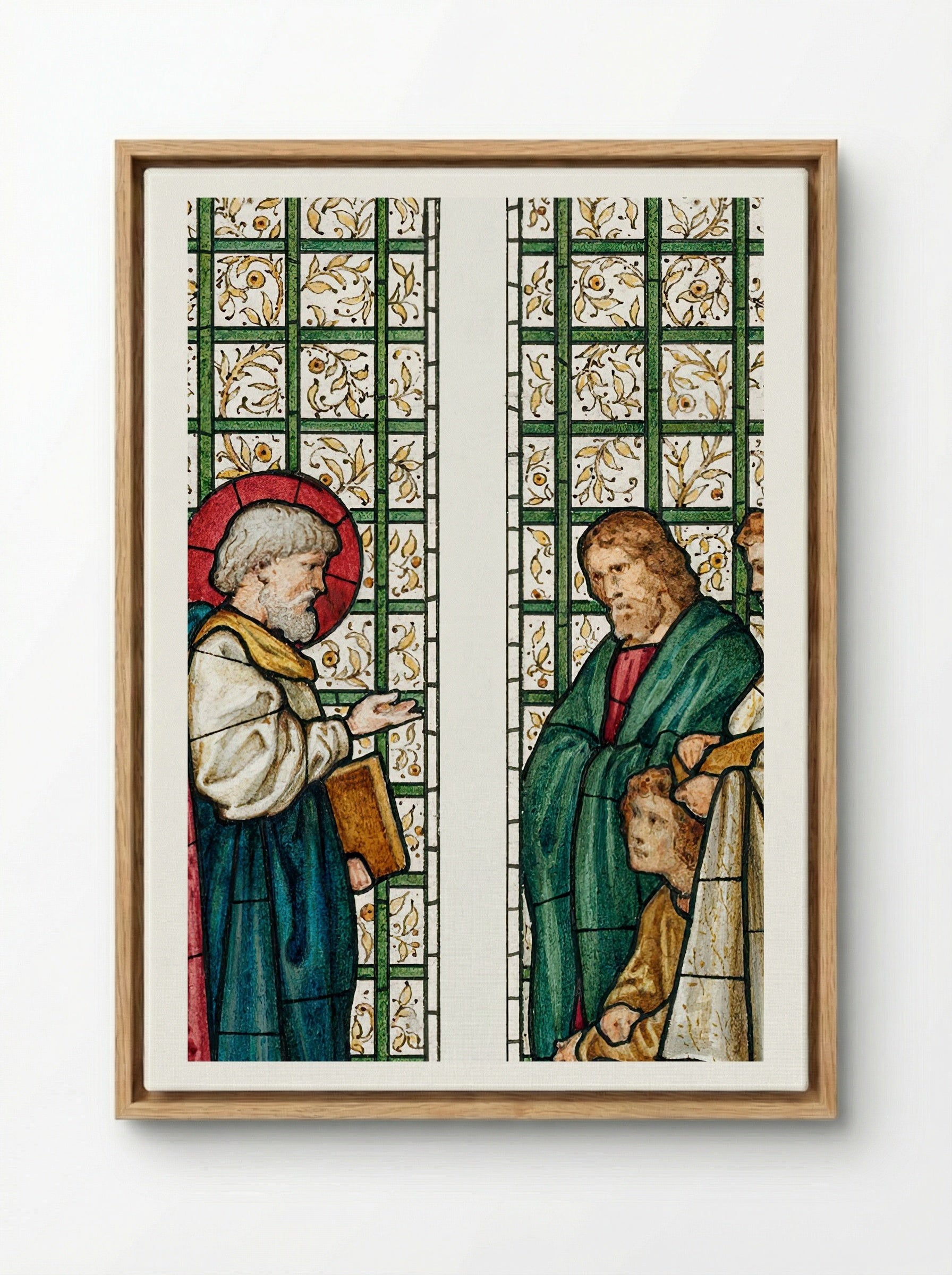 Design for Stained Glass Window, St. Paul's Church, Boston, MA - Edward Burne-Jones - Framed Canvas Wood