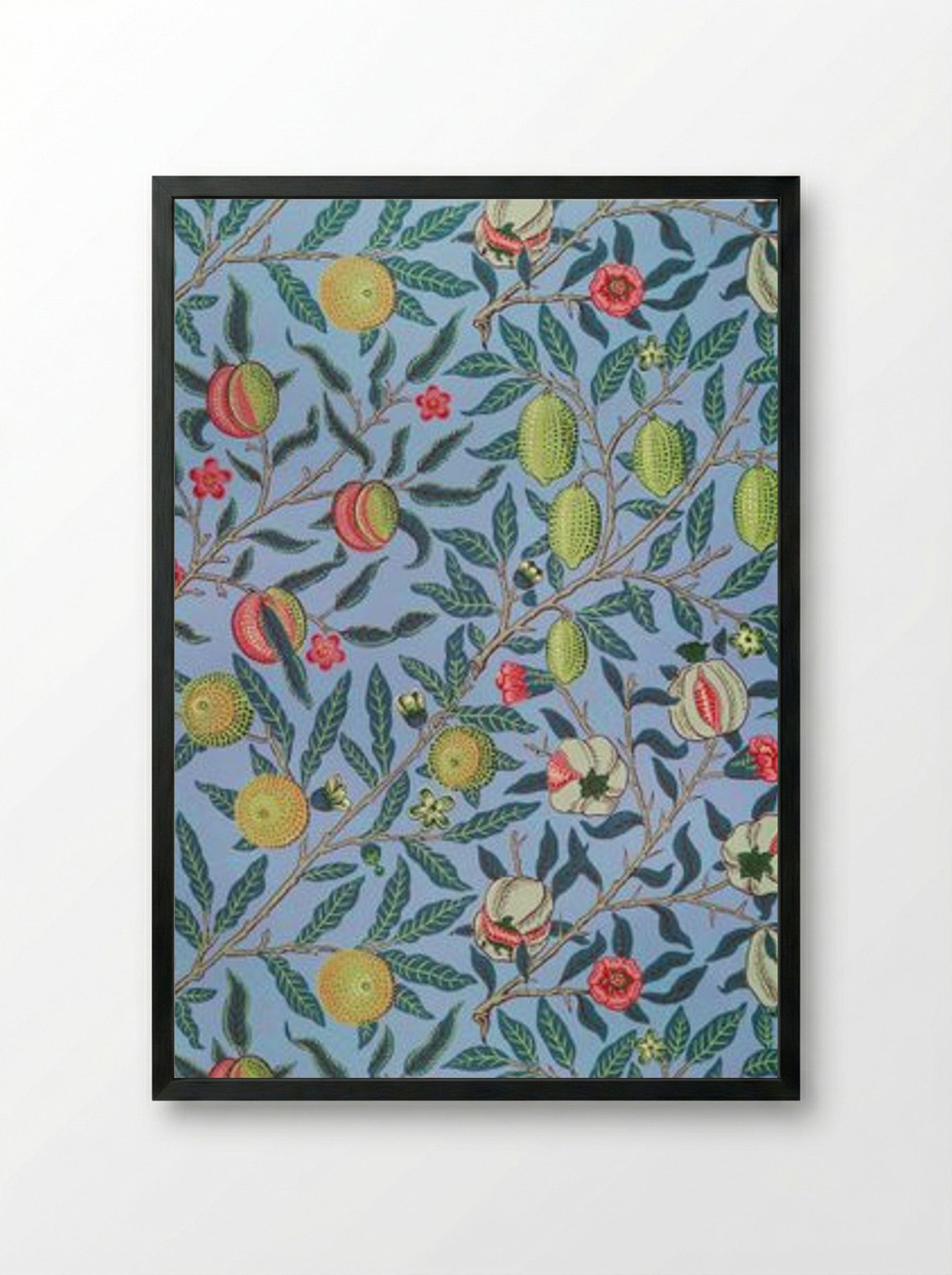 Fruit or Pomegranate - William Morris - Framed Print Black