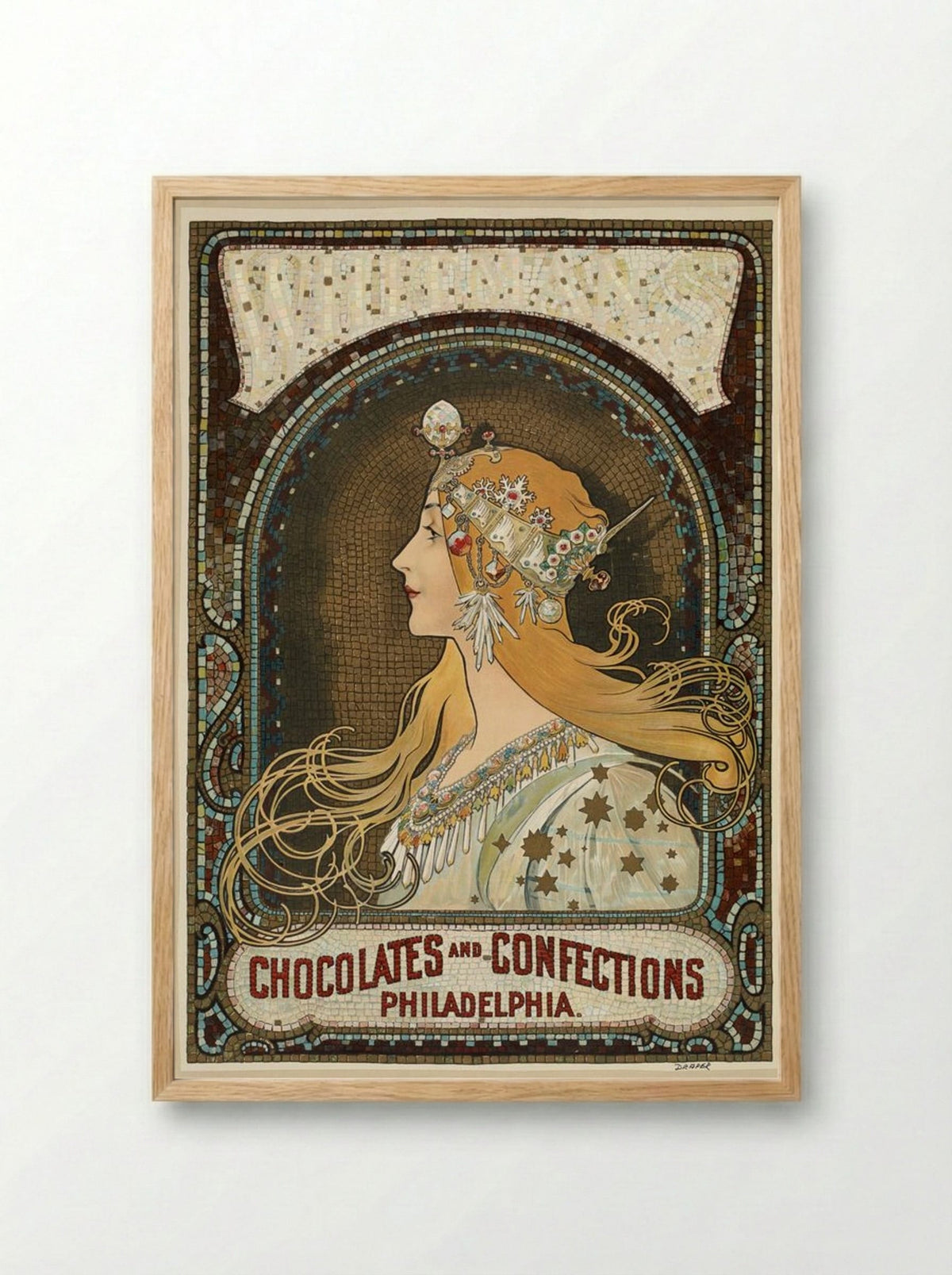 Zodiac - Alphonse Mucha - Framed Print Wood