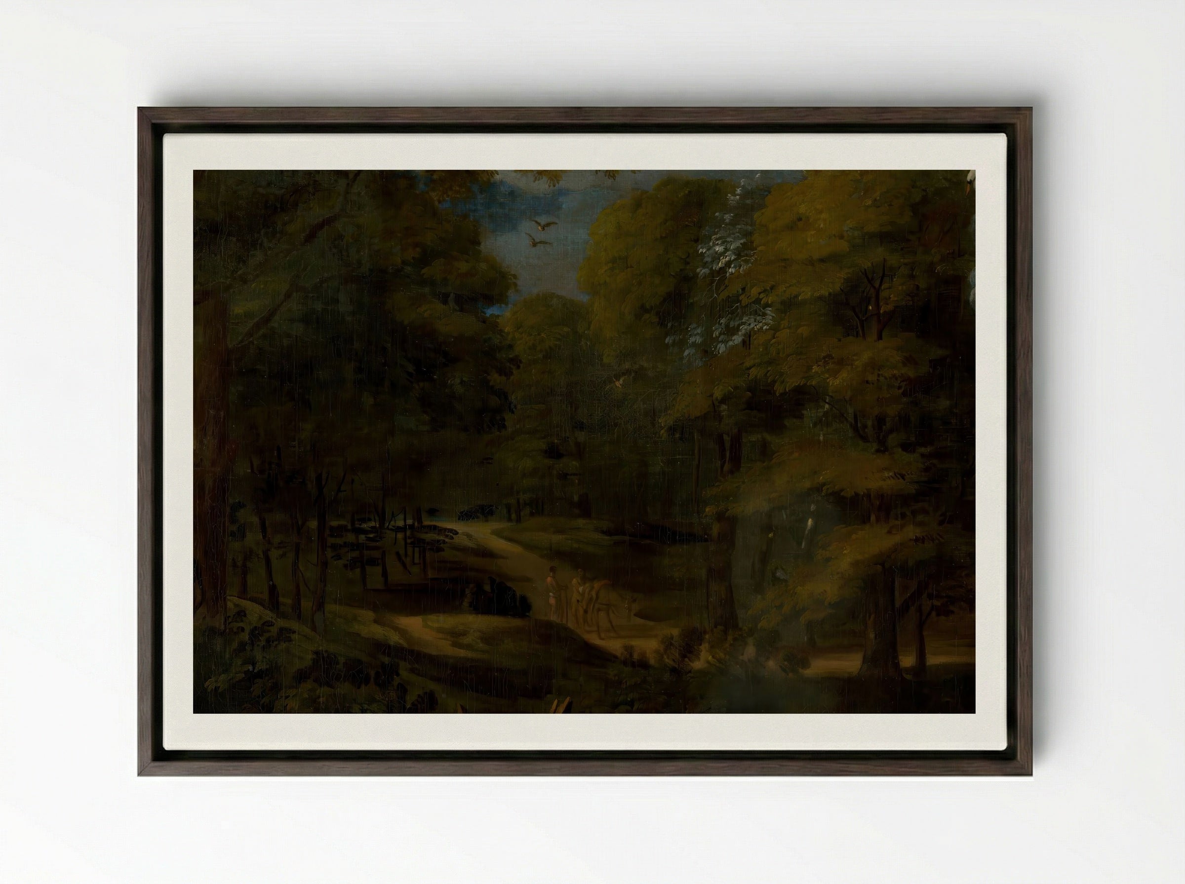 Venus Lamenting over the Dead Adonis - Erasmus Quellinus II - Framed Canvas Dark Wood