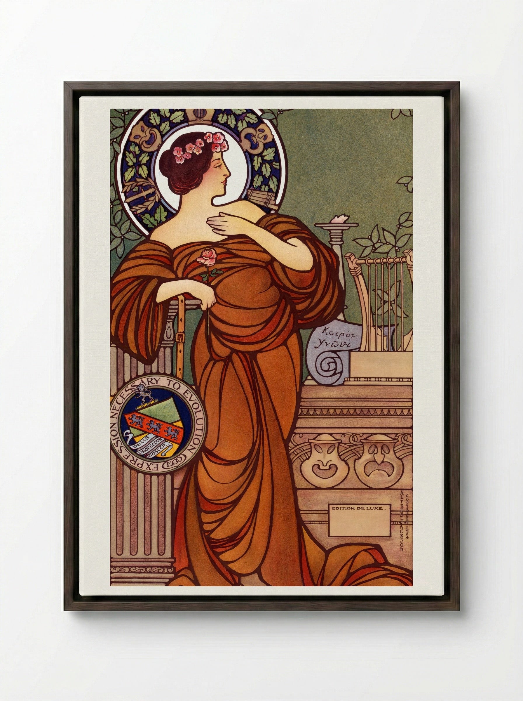 The Emerson College of Oratory - George H. Walker & Co. - Framed Canvas Dark Wood