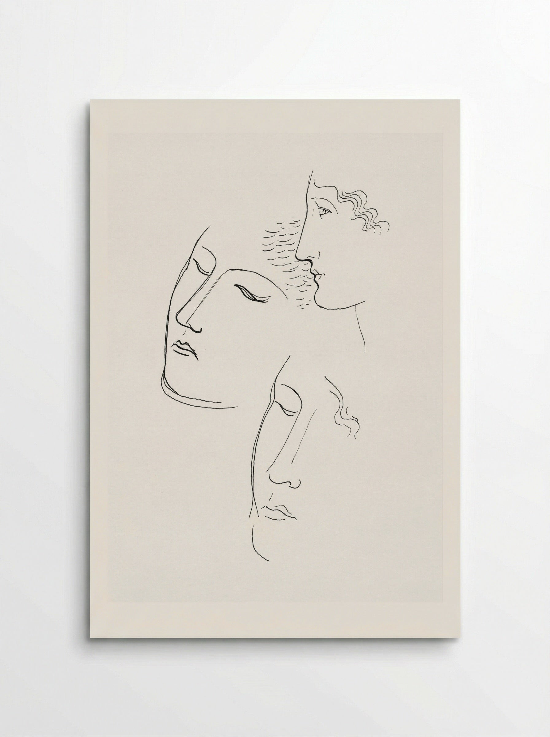 Sketchbook Study of Women's Faces - Mikuláš Galanda - Poster