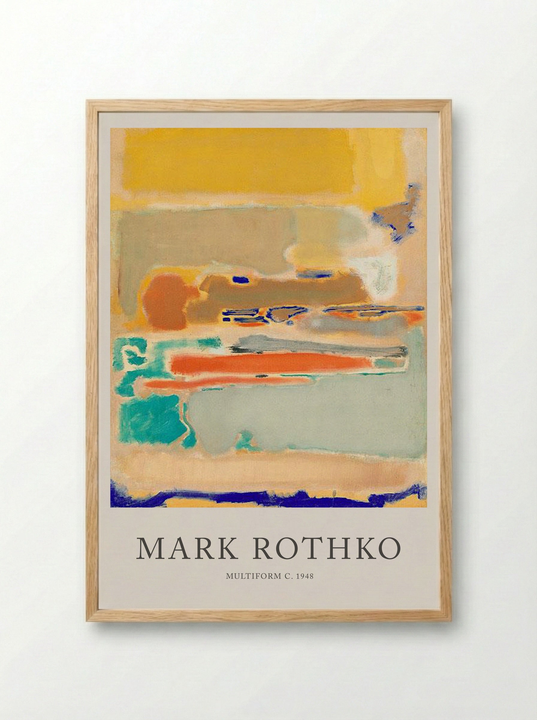 Multiform - Mark Rothko - Framed Print Wood