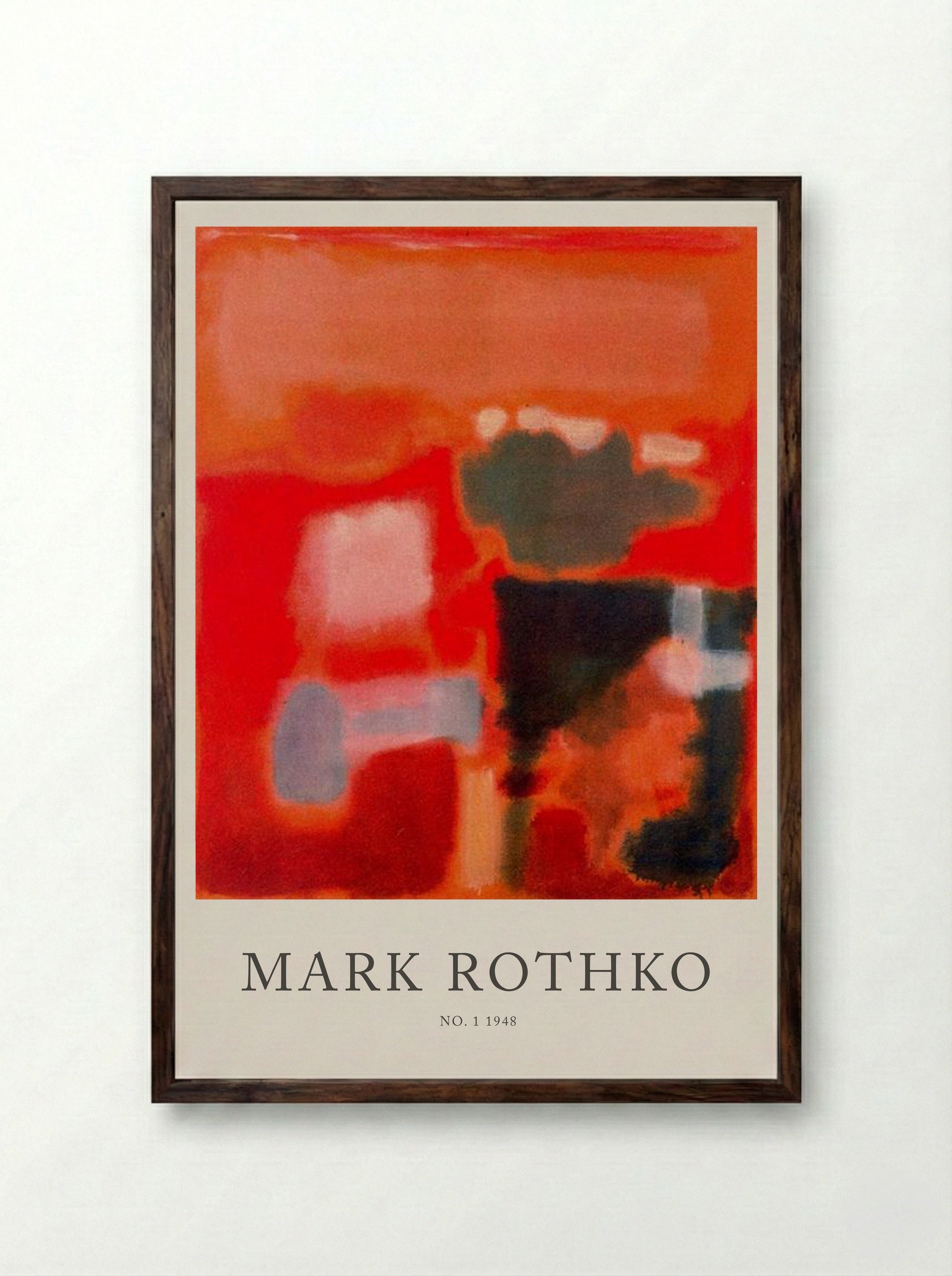 No. 1 - Mark Rothko - Framed Print Dark Wood