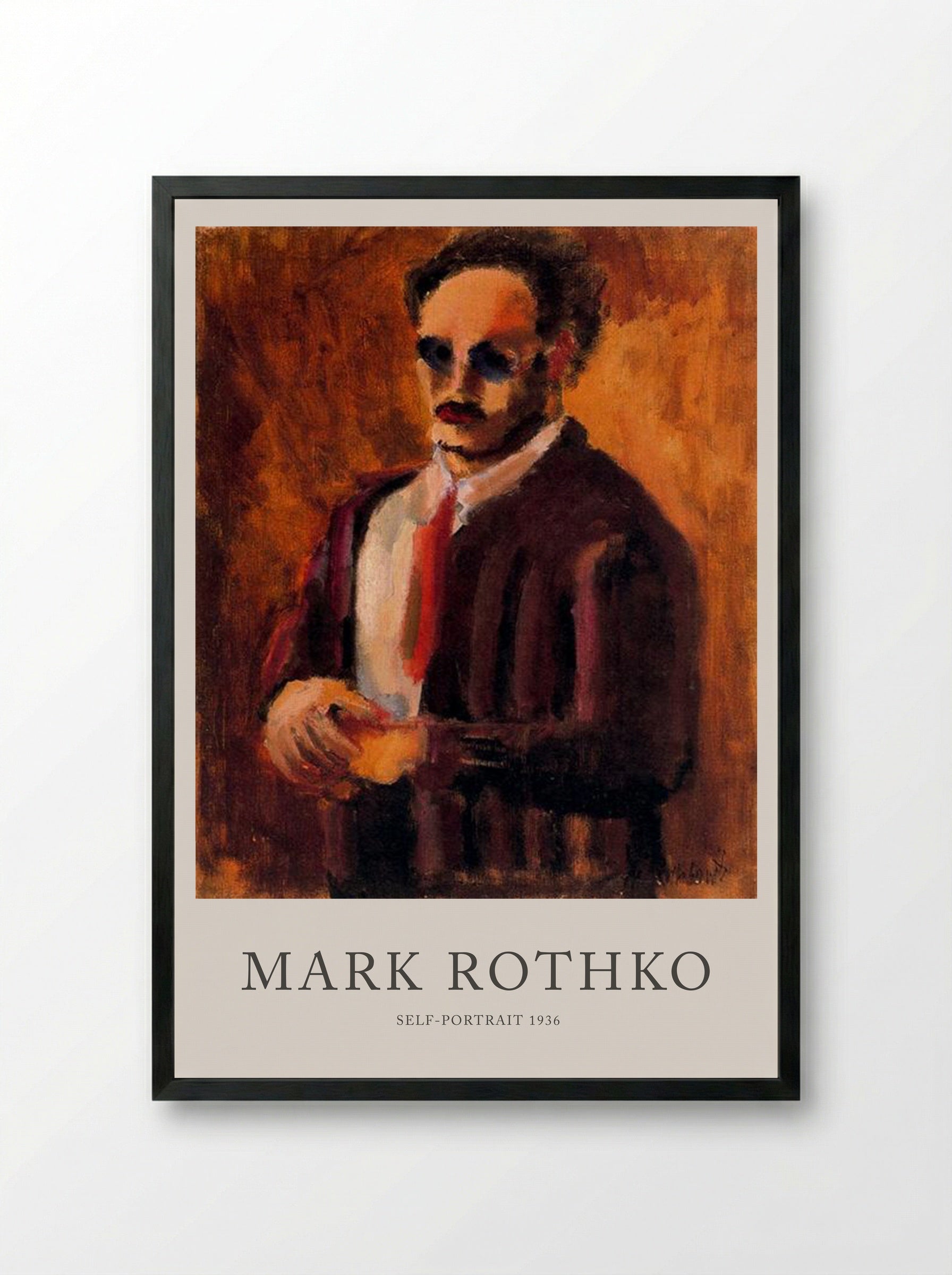 Self-Portrait - Mark Rothko - Framed Print Black