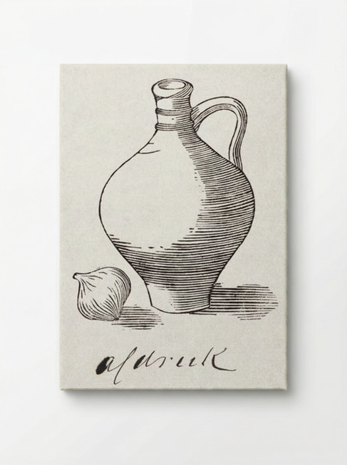 Still Life with Jug and Onion - Julie de Graag - Canvas