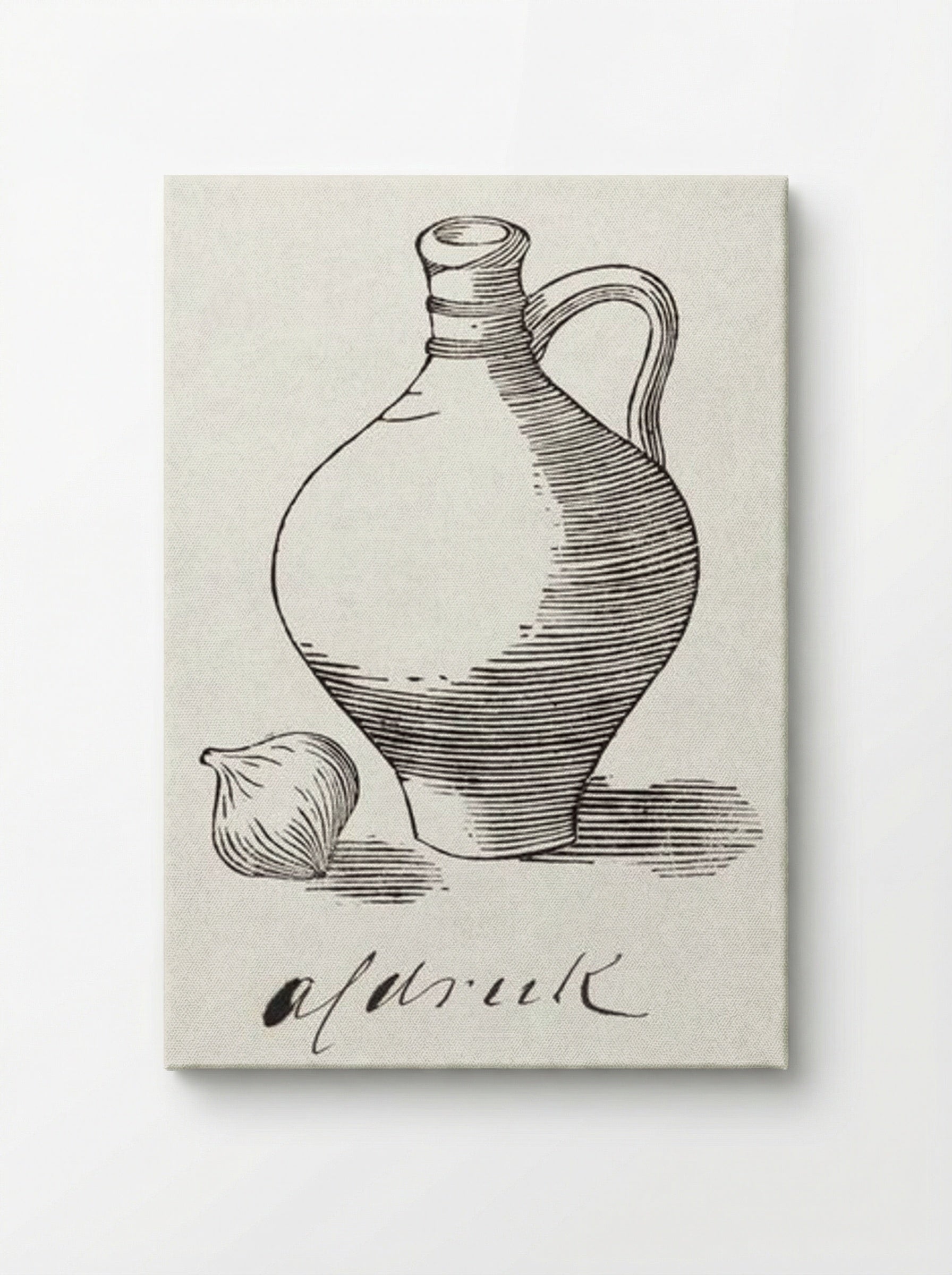 Still Life with Jug and Onion - Julie de Graag - Canvas