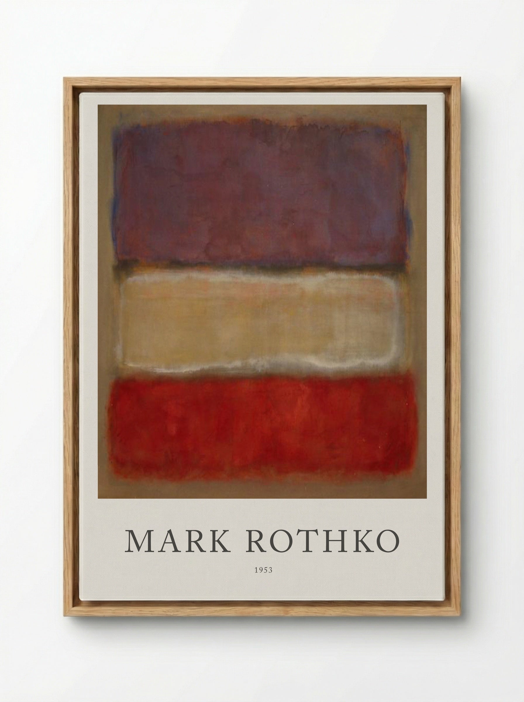 Untitled (Three Rectangles, Colour Field Painting) - Mark Rothko - Framed Canvas Wood