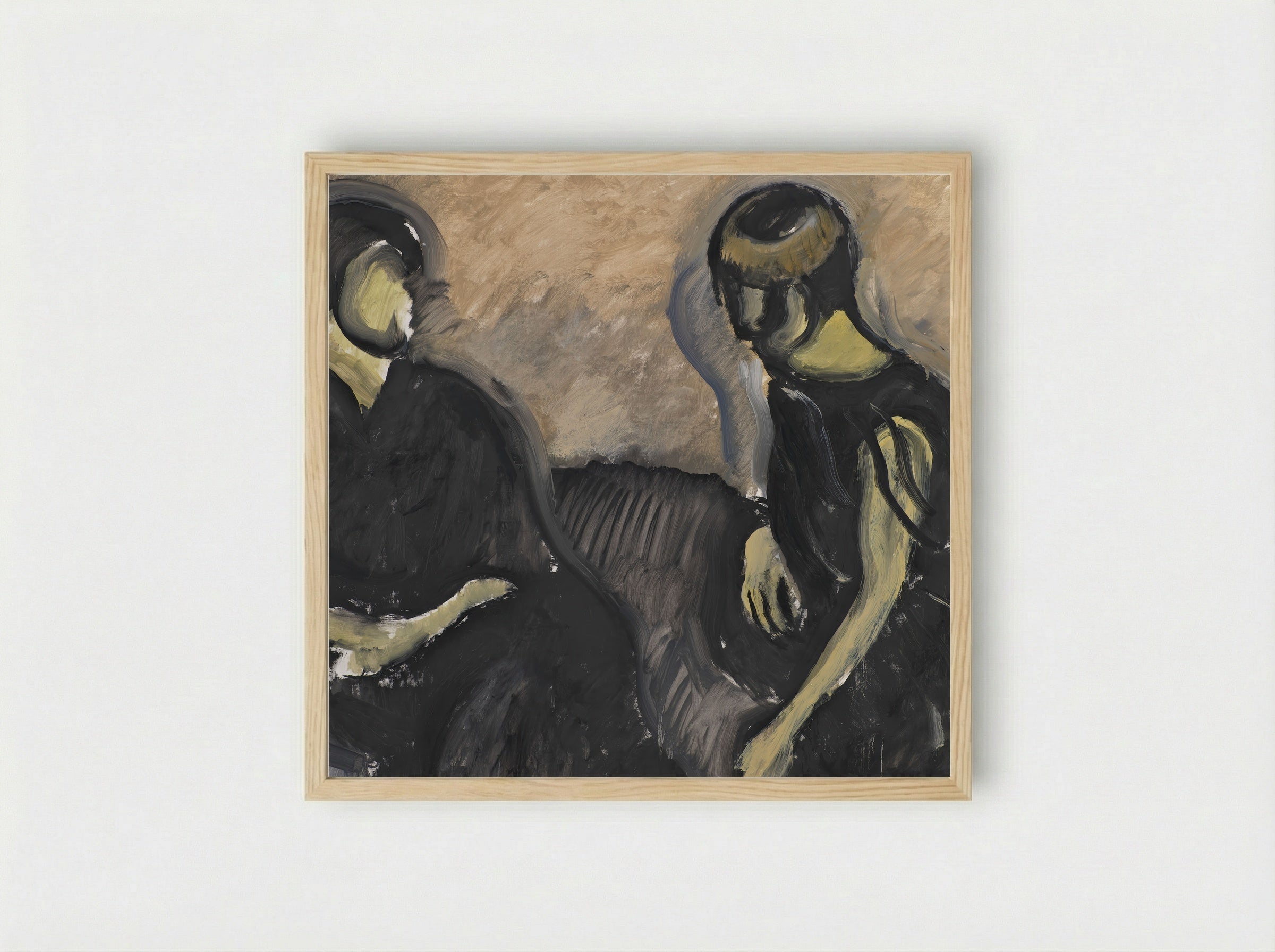 Two Ladies - Harald Giersing - Framed Print Wood