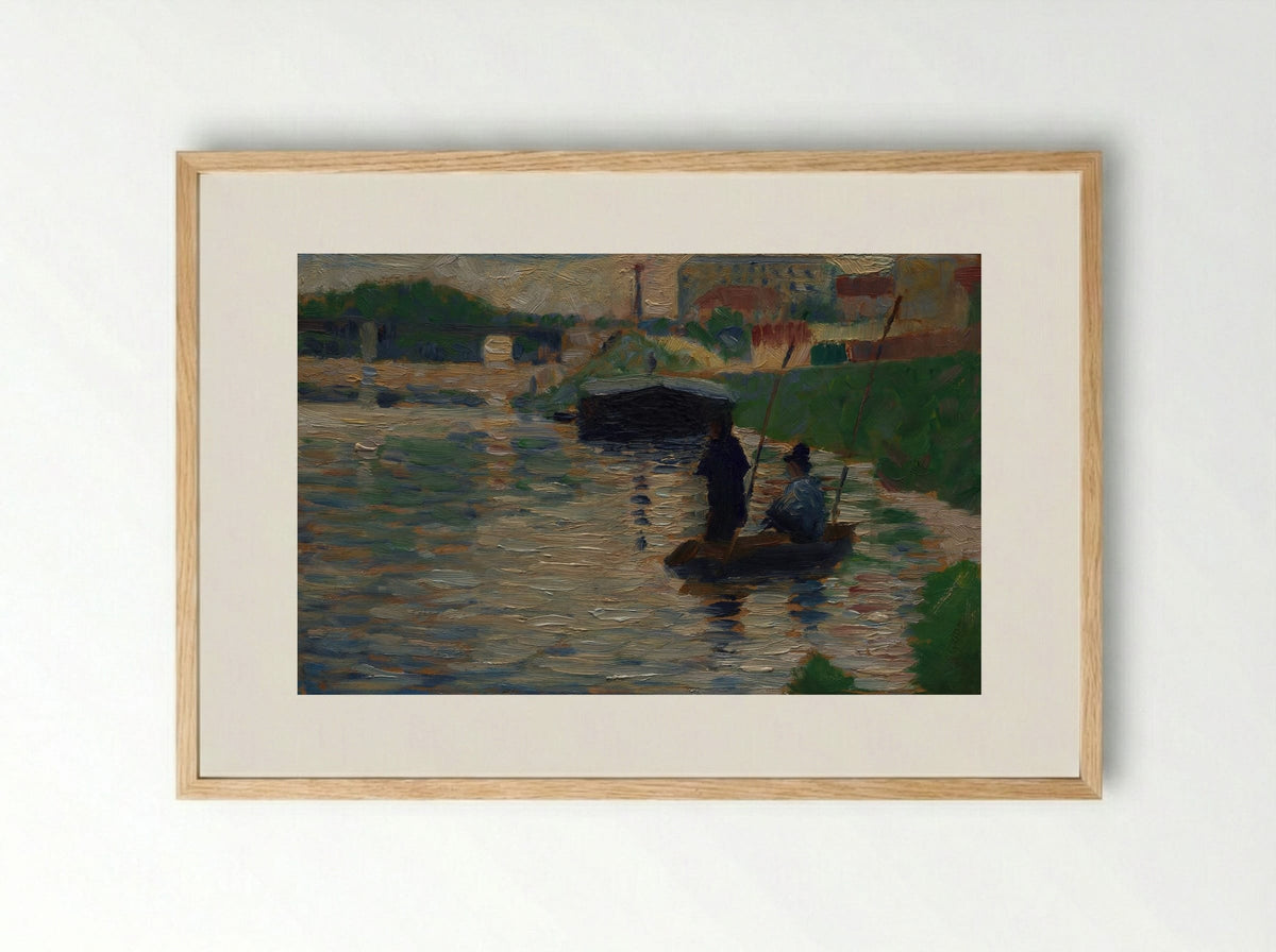 View of the Seine - Georges Seurat - Framed Print Wood