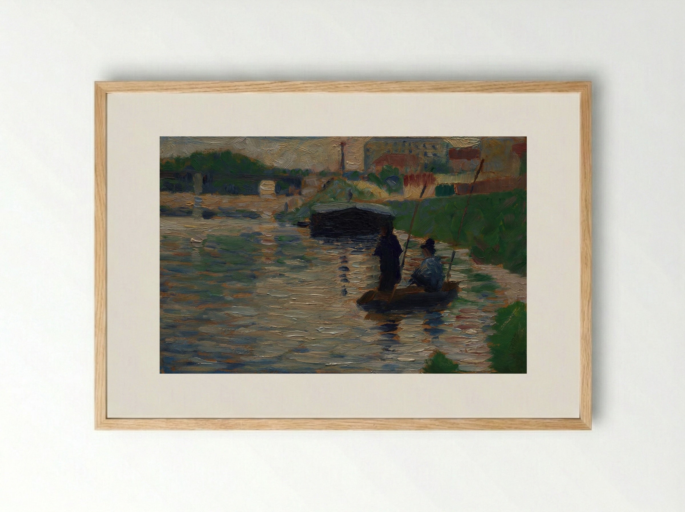 View of the Seine - Georges Seurat - Framed Print Wood