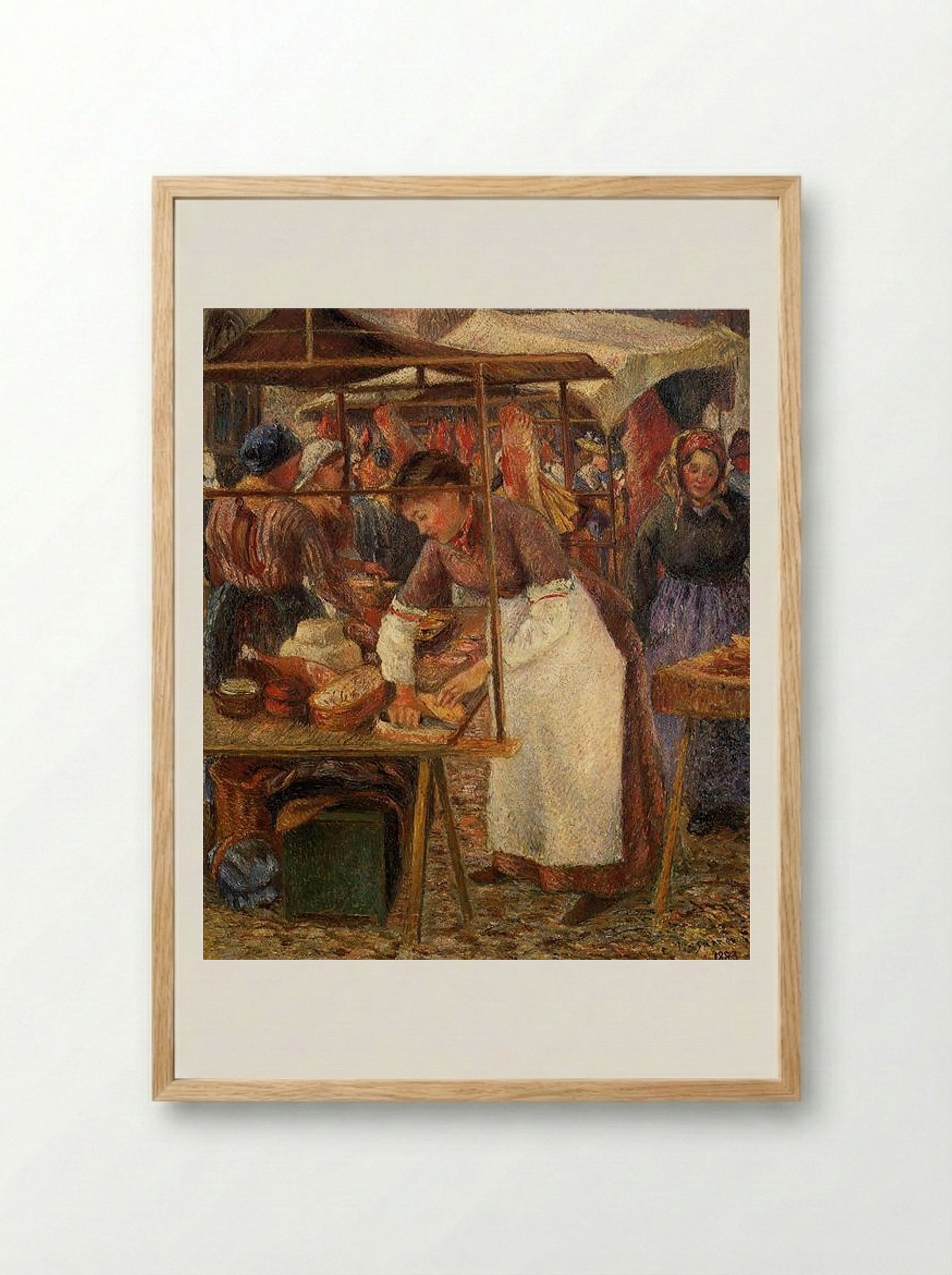 The Pork Butcher - Camille Pissarro - Framed Print Wood
