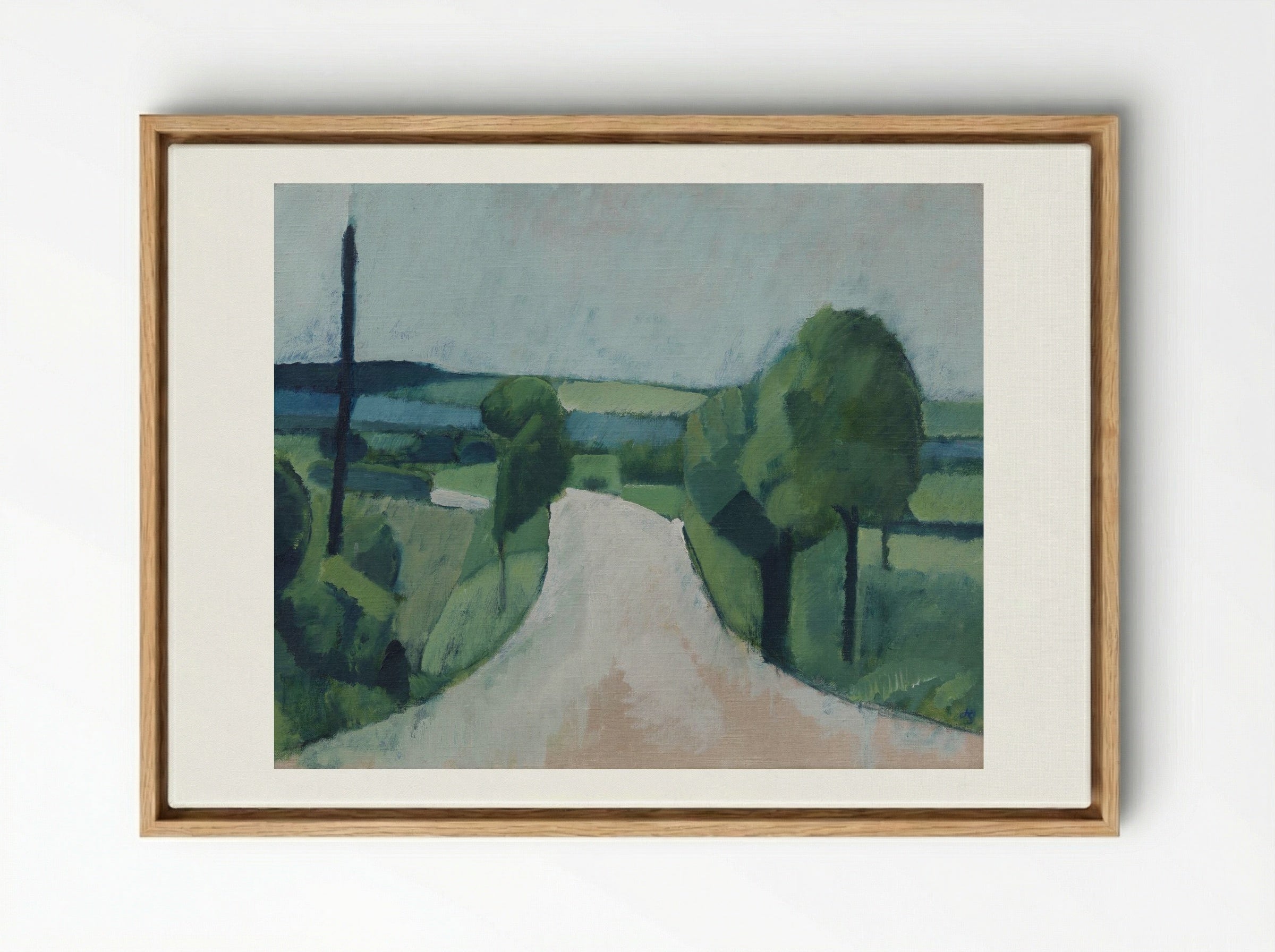Road near Fåborg on Funen - Harald Giersing - Framed Canvas Wood